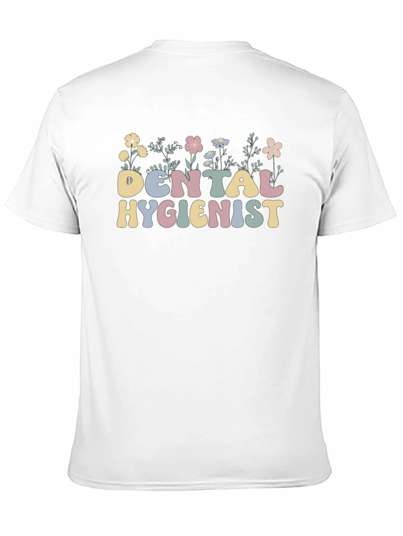 Floral Dental Hygienist T-Shirt Retro Style