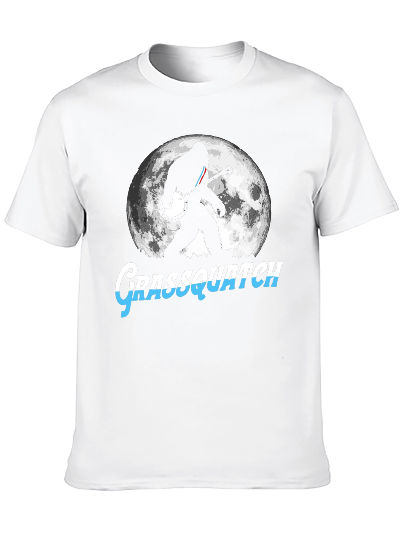 Grassquatch Banjo Moon Black T-Shirt