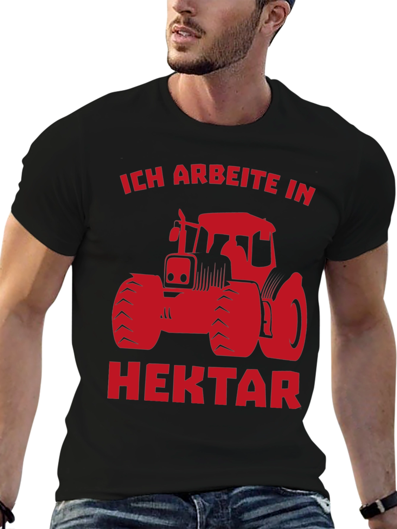 Ich Arbeite in Hektar Tractor T-Shirt