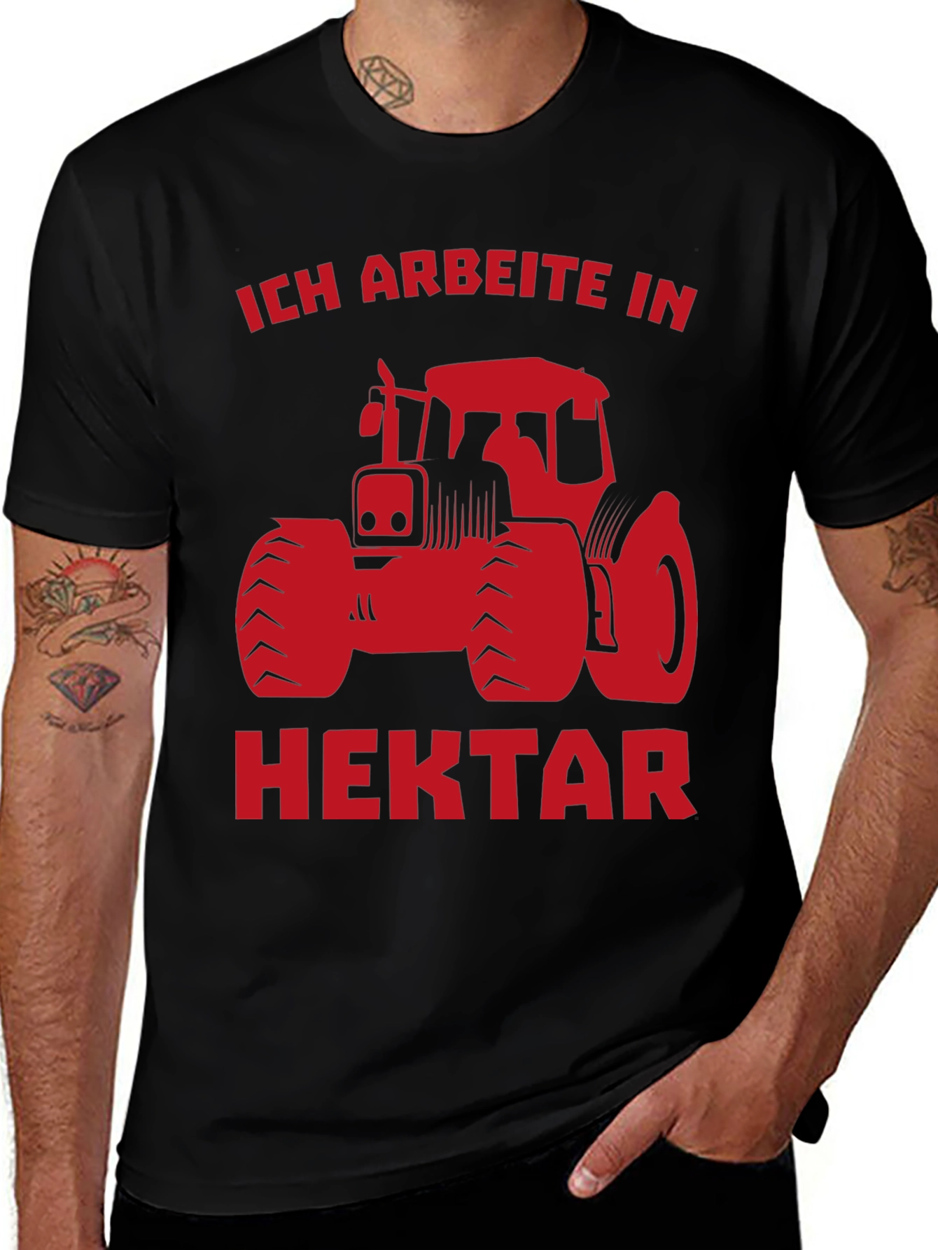 Ich Arbeite in Hektar Tractor T-Shirt
