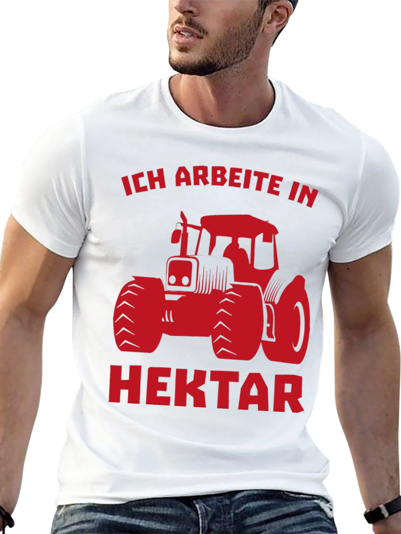 Ich Arbeite in Hektar Tractor T-Shirt