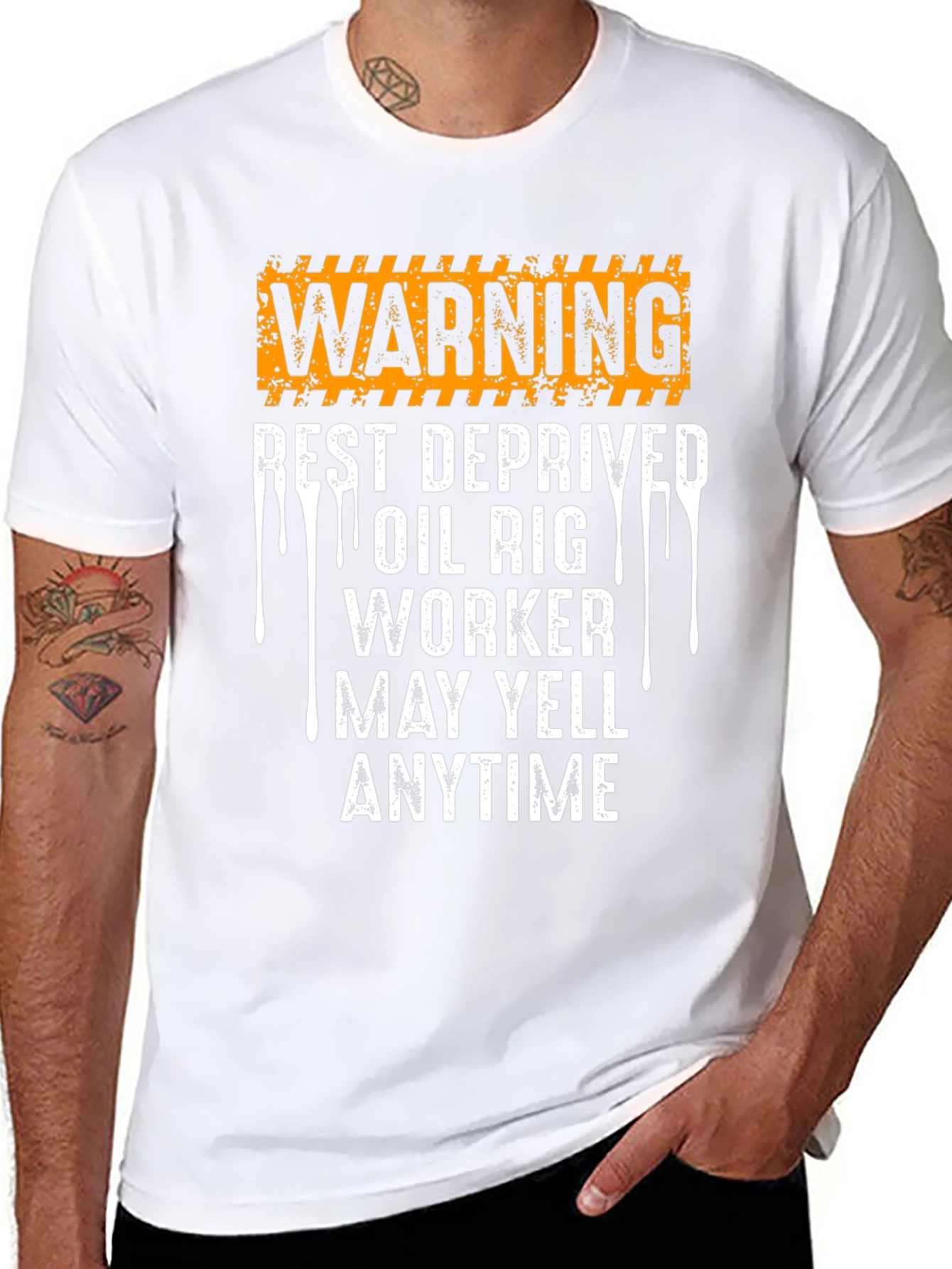 Warning Rest Deprived Oil Rig Worker T-Shirt