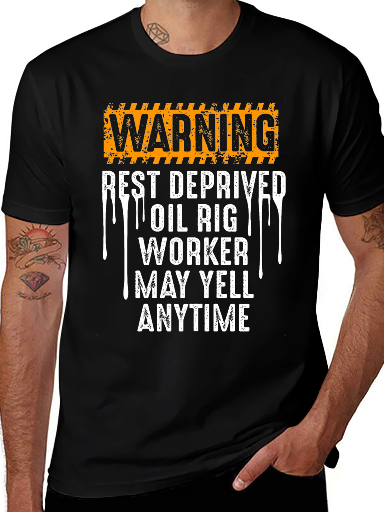 Warning Rest Deprived Oil Rig Worker T-Shirt