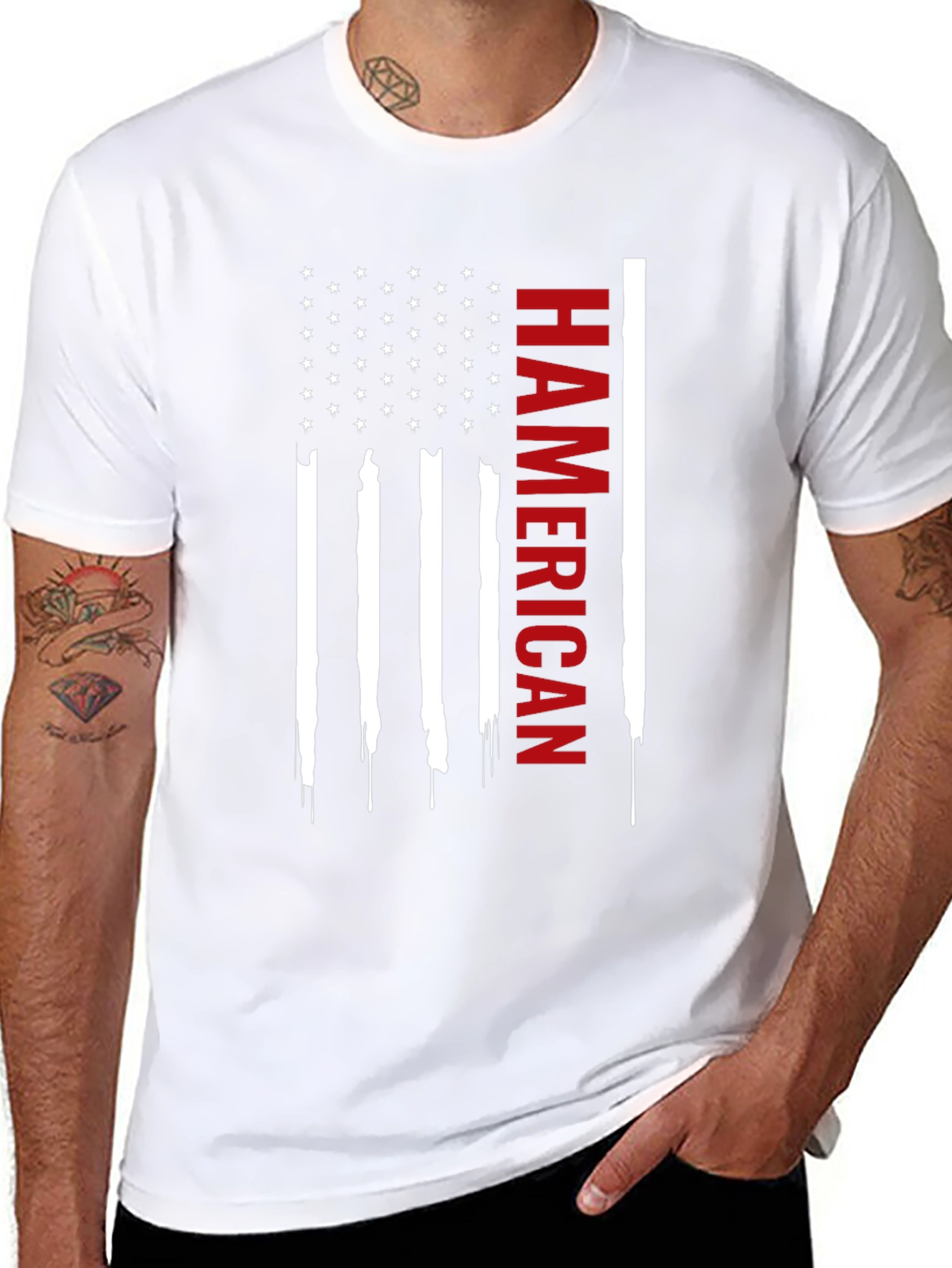 Hamercian Flag Graphic Tee - Patriotic Pride