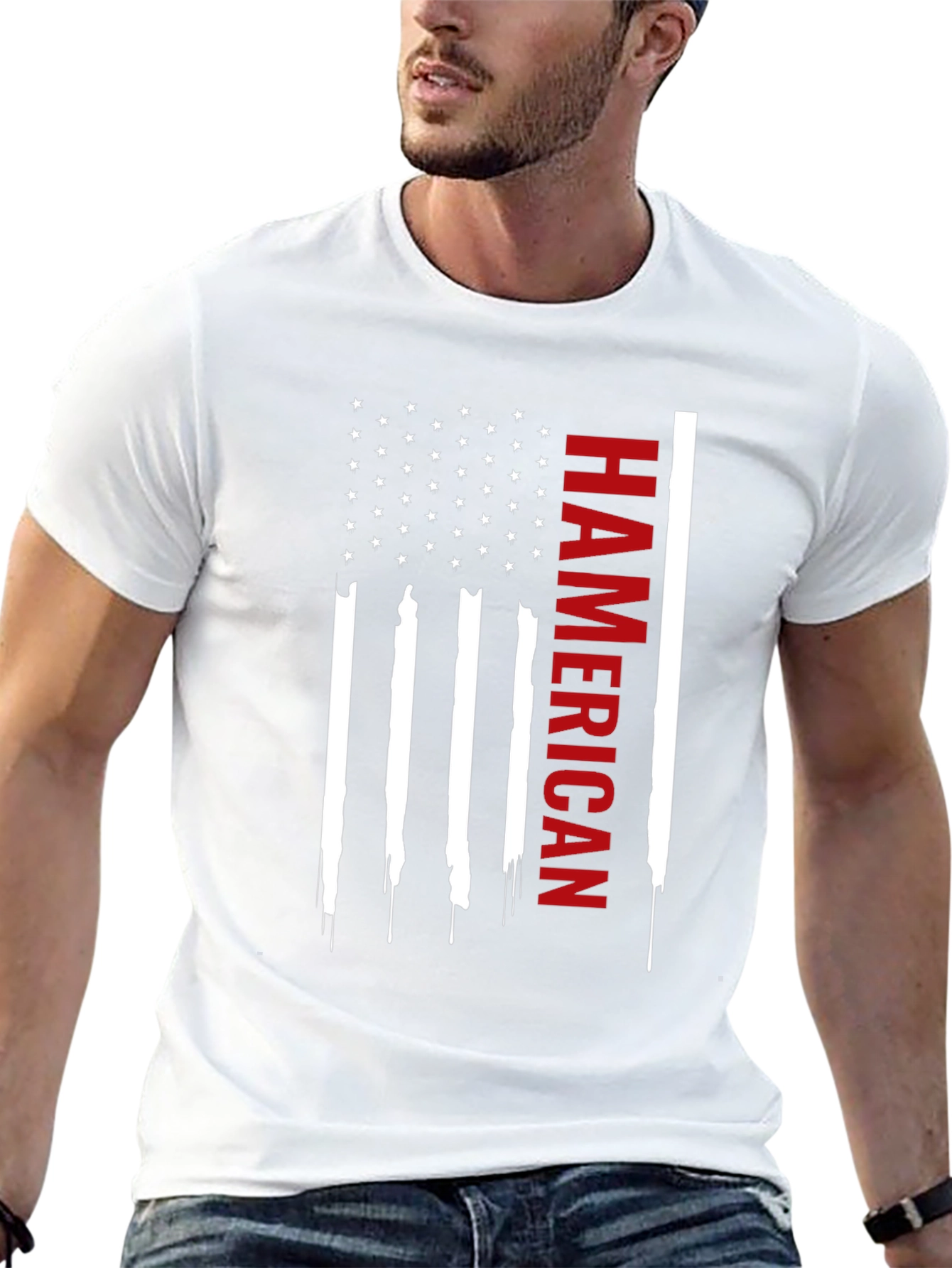 Hamercian Flag Graphic Tee - Patriotic Pride
