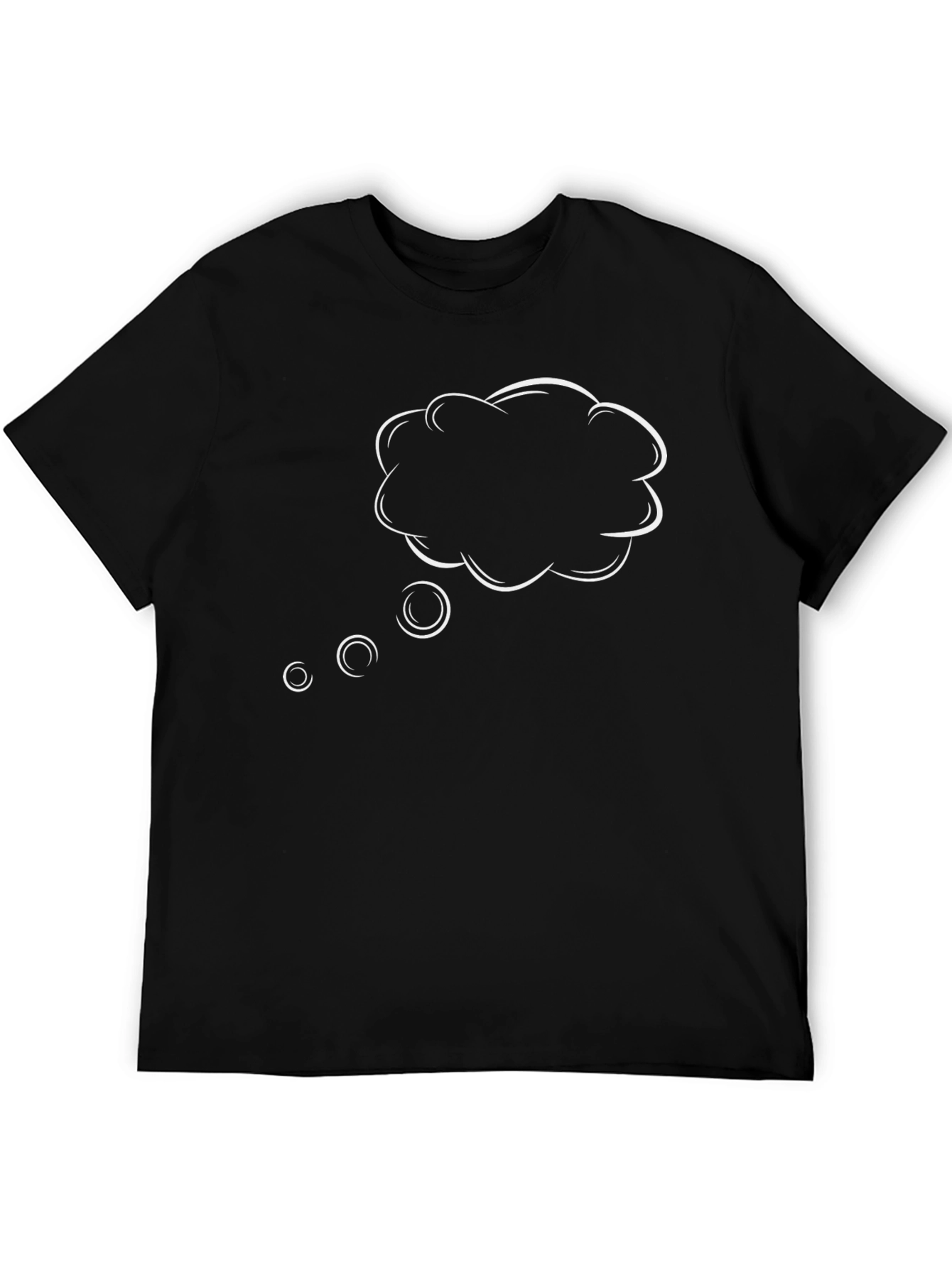 Black T-Shirt with Think Bubble Design