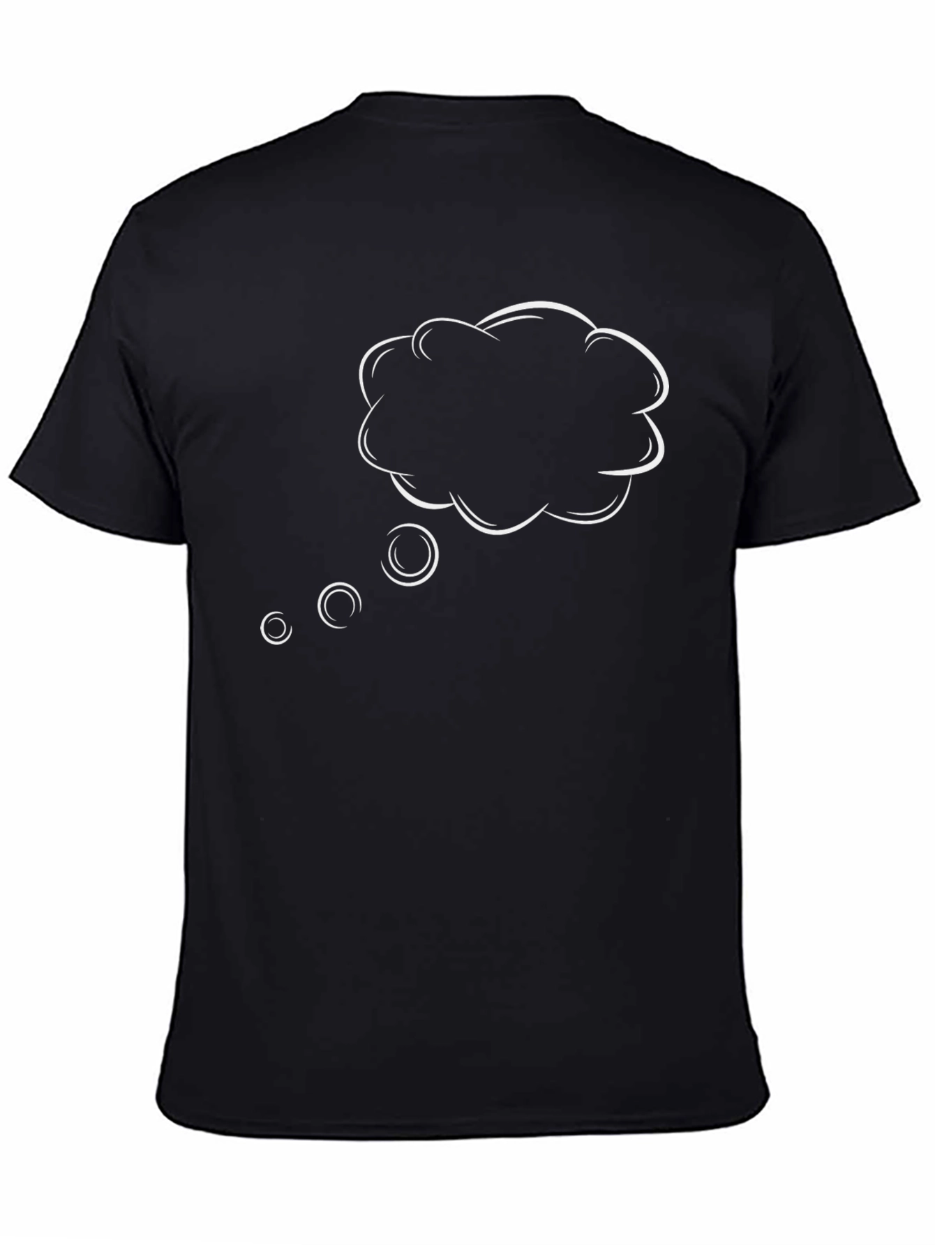 Black T-Shirt with Think Bubble Design