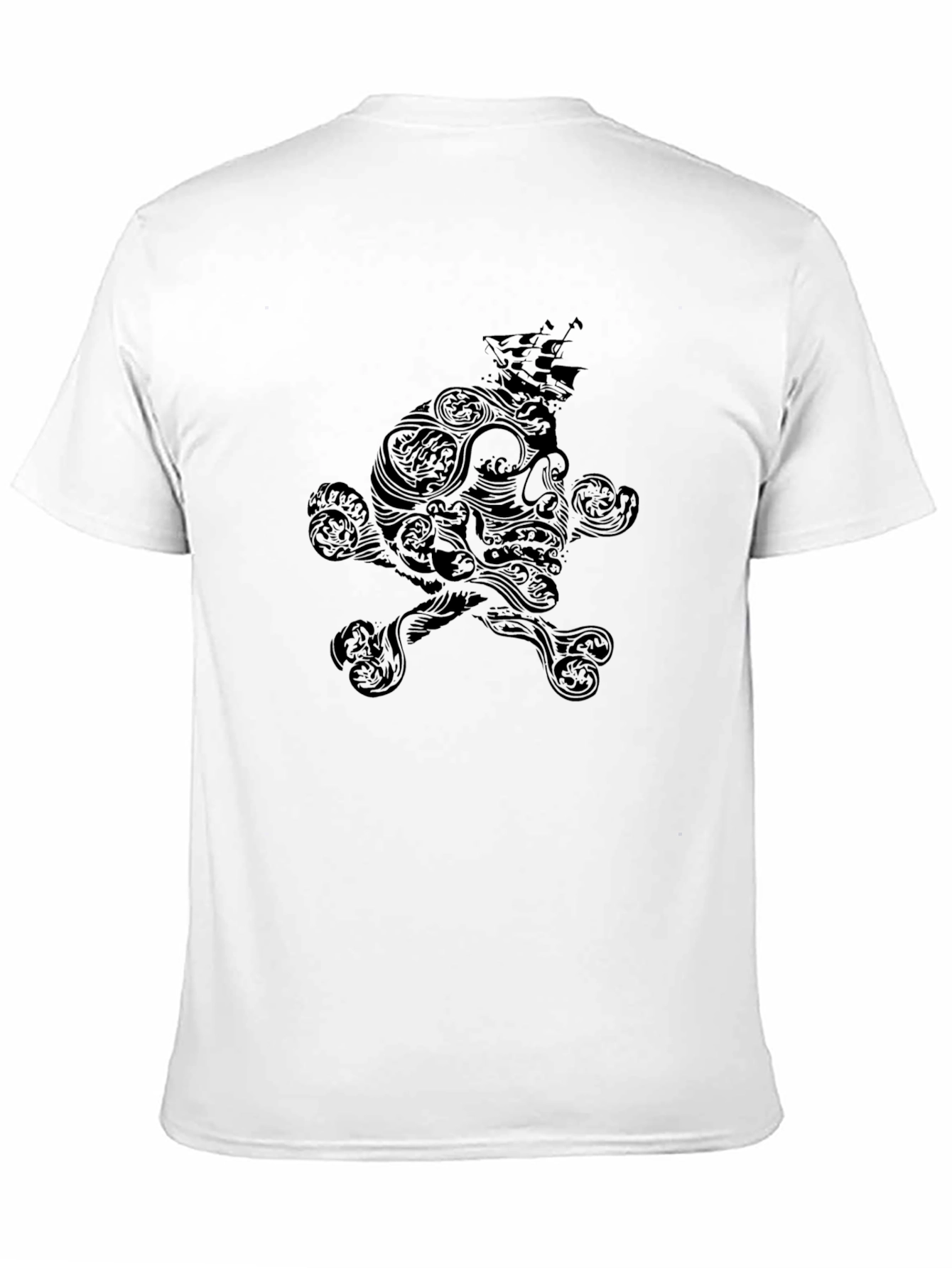 Skull & Ship Graphic Tee - Black