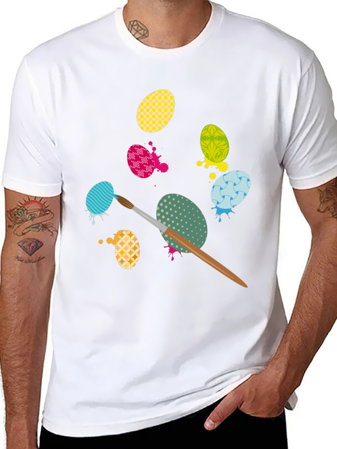 Easter Egg Painting T-Shirt - Fun Holiday Graphic Tee