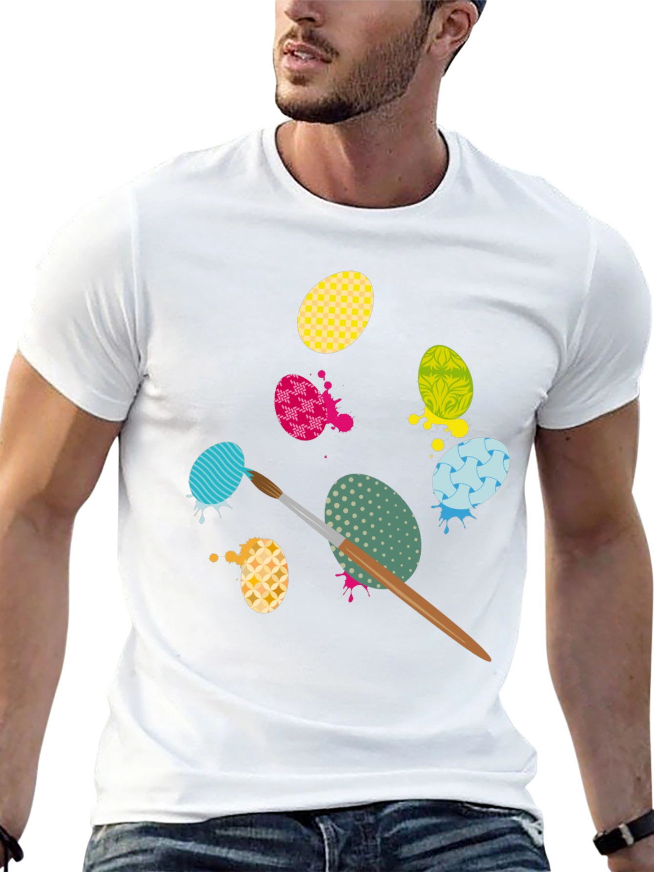 Easter Egg Painting T-Shirt - Fun Holiday Graphic Tee