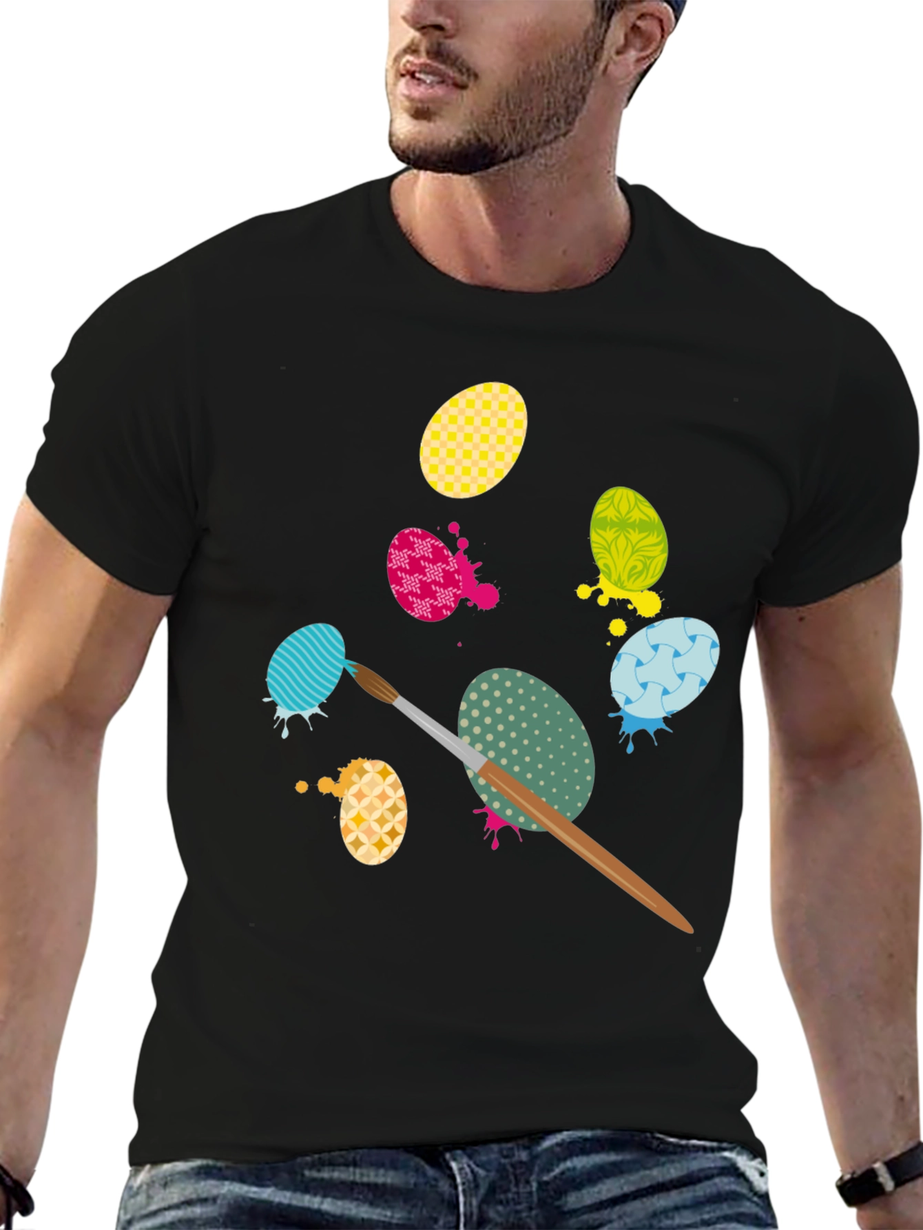 Easter Egg Painting T-Shirt - Fun Holiday Graphic Tee