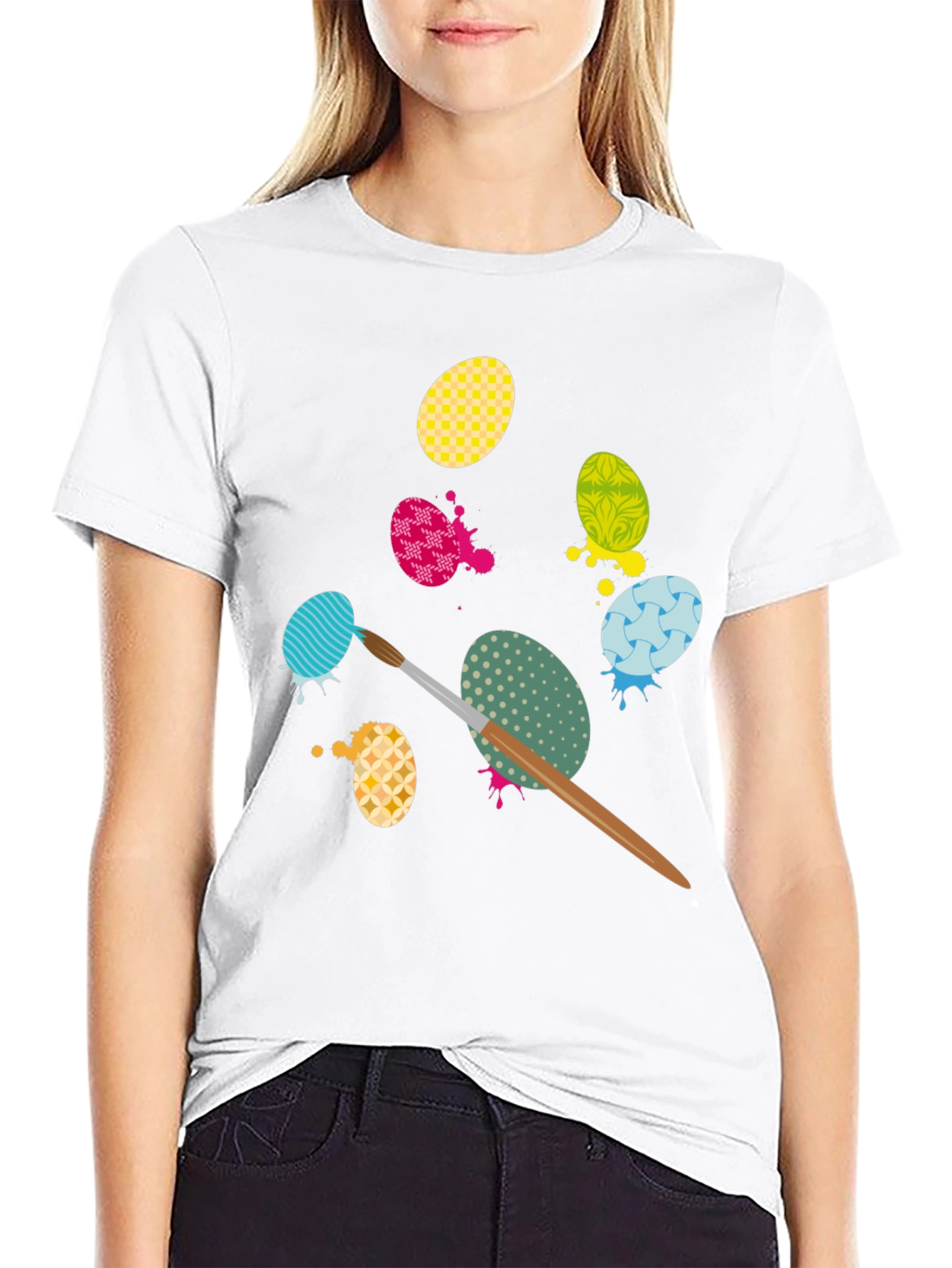 Easter Egg Painting T-Shirt - Fun Holiday Graphic Tee