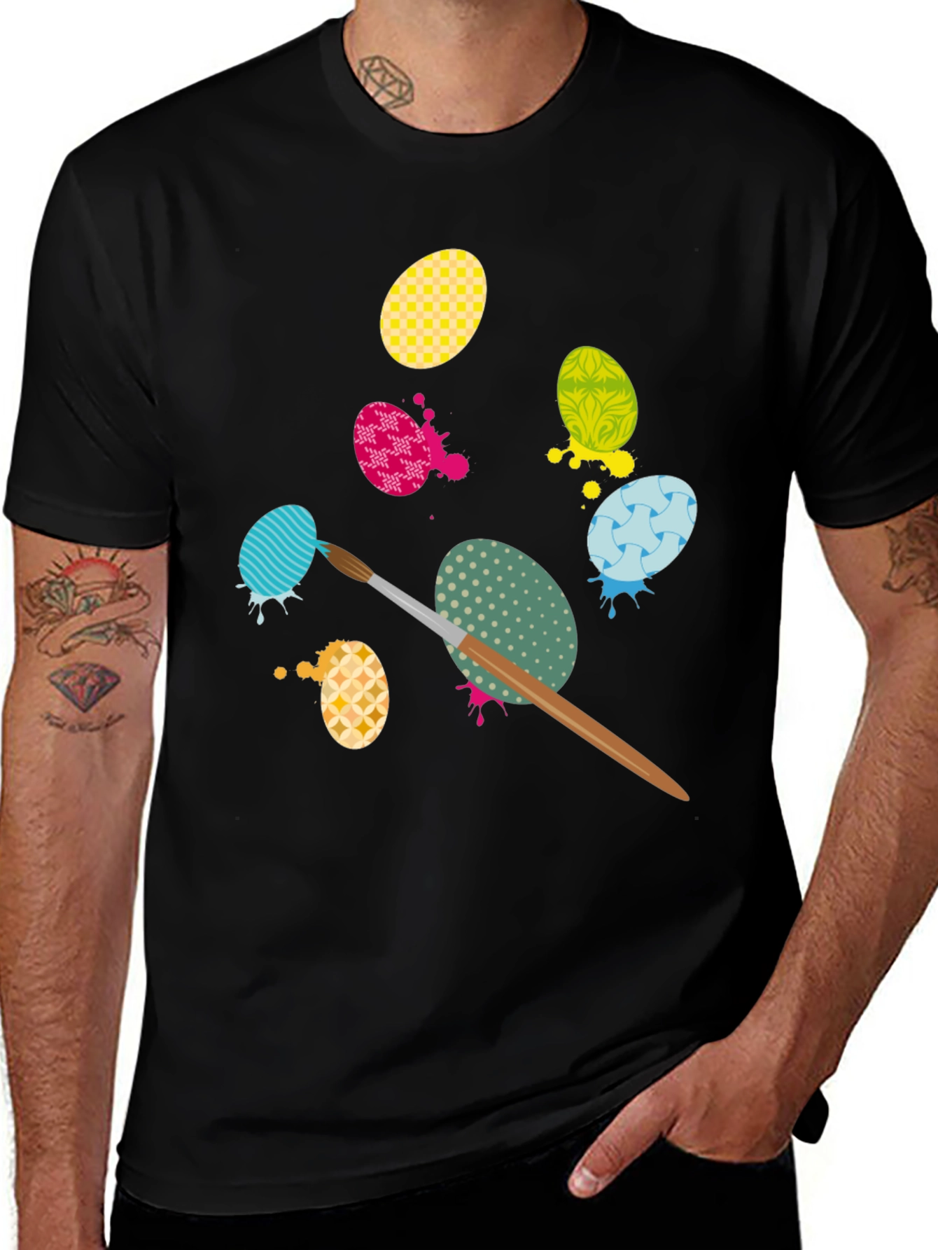 Easter Egg Painting T-Shirt - Fun Holiday Graphic Tee
