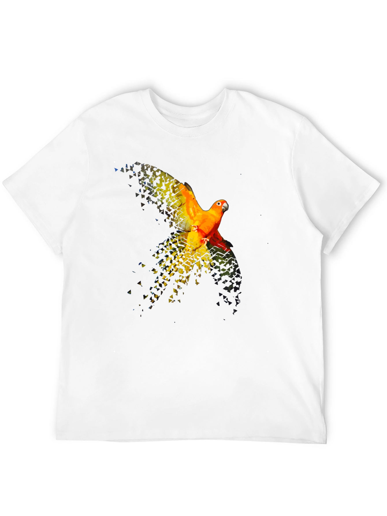 Parrot Graphic T-Shirt - Black Cotton Blend