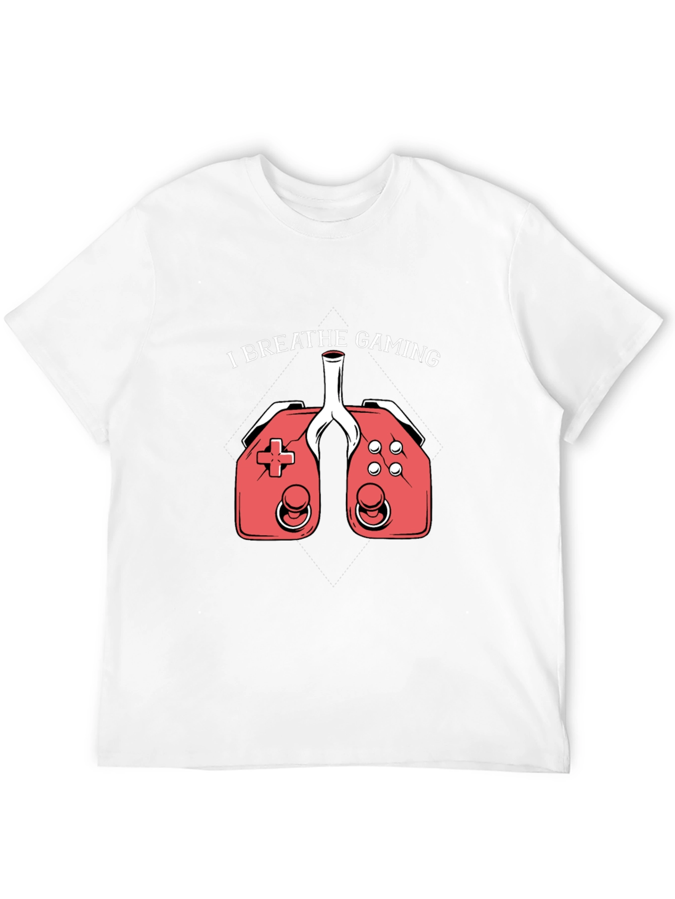 I Breathe Gaming Graphic Tee - Gamer Lung T-Shirt