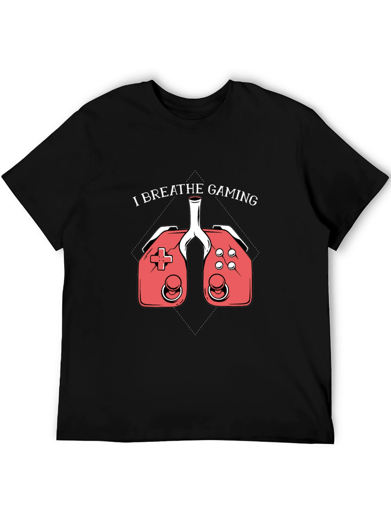 I Breathe Gaming Graphic Tee - Gamer Lung T-Shirt