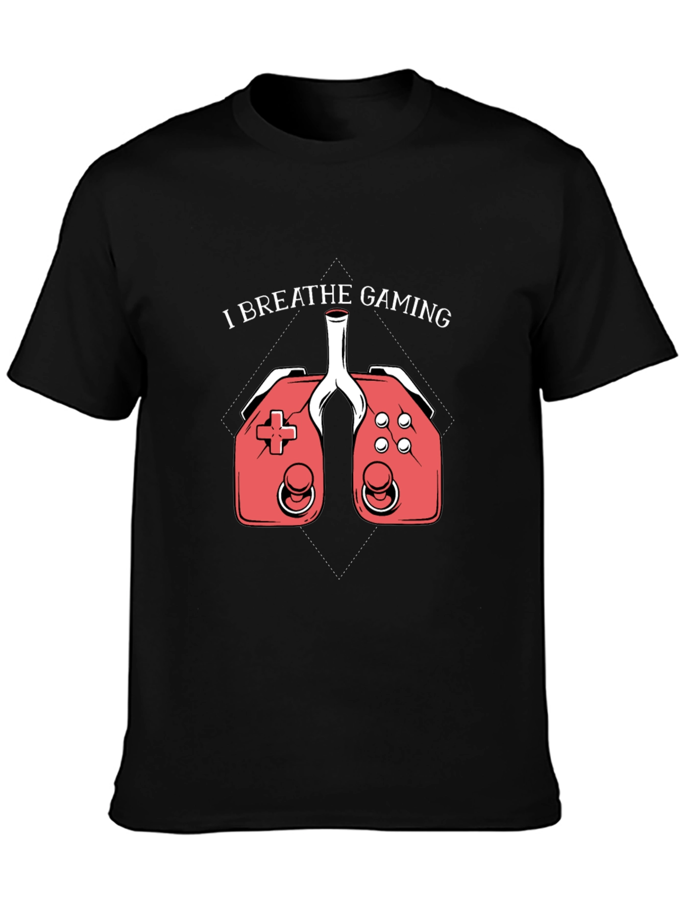I Breathe Gaming Graphic Tee - Gamer Lung T-Shirt