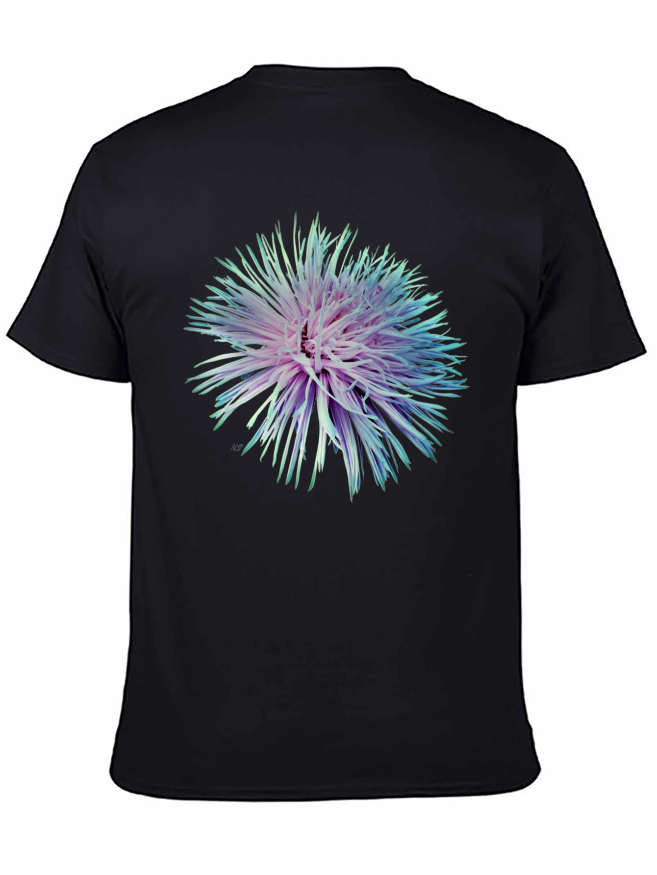 Floral Burst Graphic Black T-Shirt