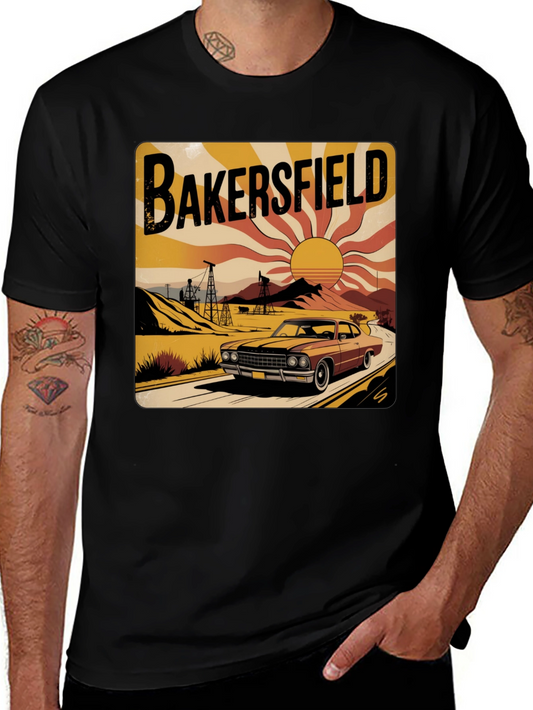 Bakersfield Retro Car Graphic Tee