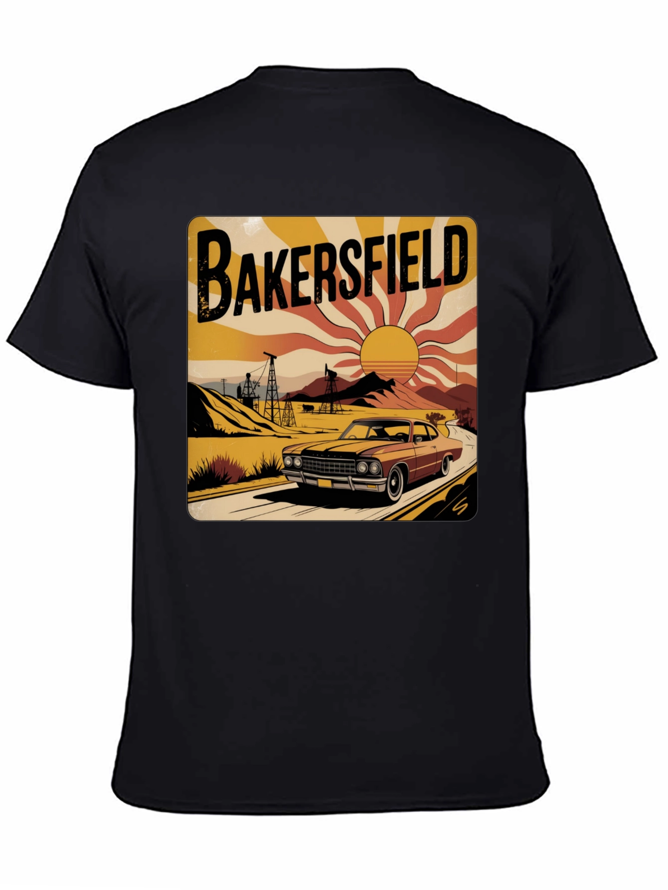Bakersfield Retro Car Graphic Tee