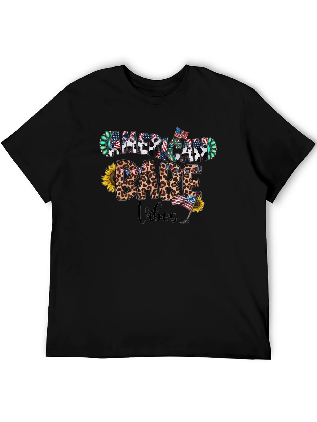 American Babe Vibes T-Shirt Patriotic Design