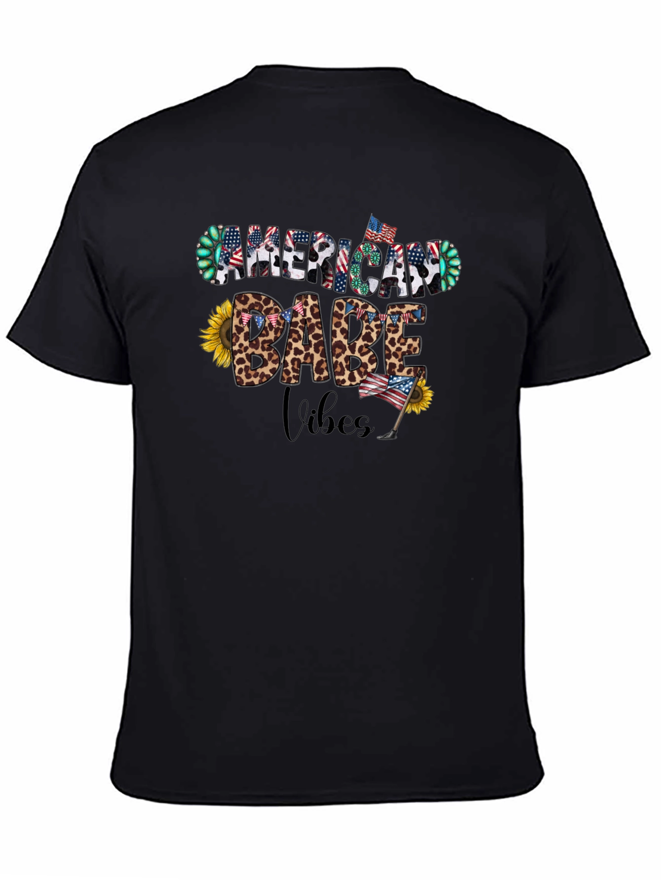 American Babe Vibes T-Shirt Patriotic Design