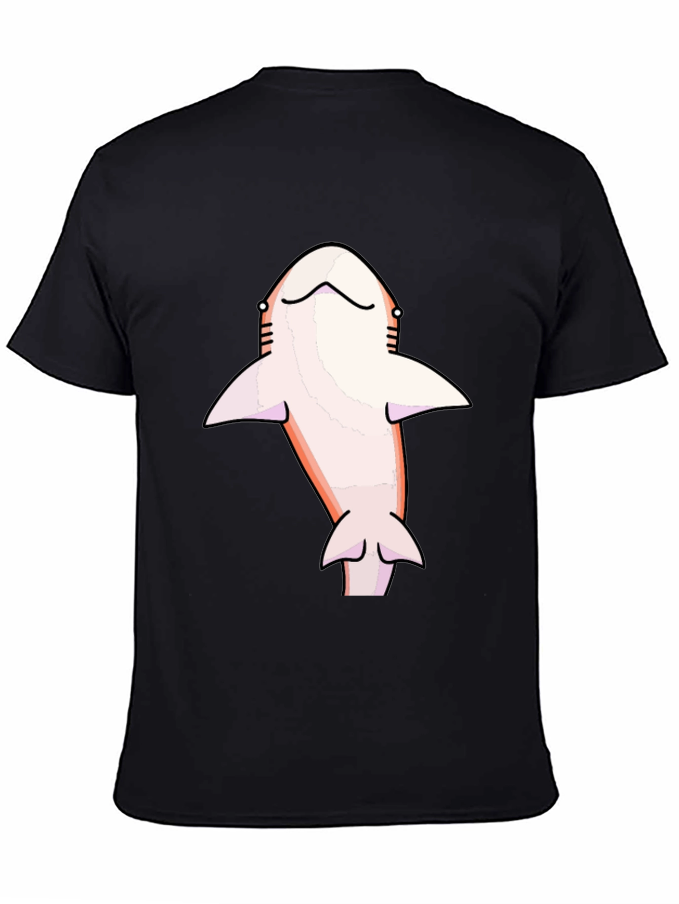 Shark Graphic Tee - Mens Black Cotton T-Shirt