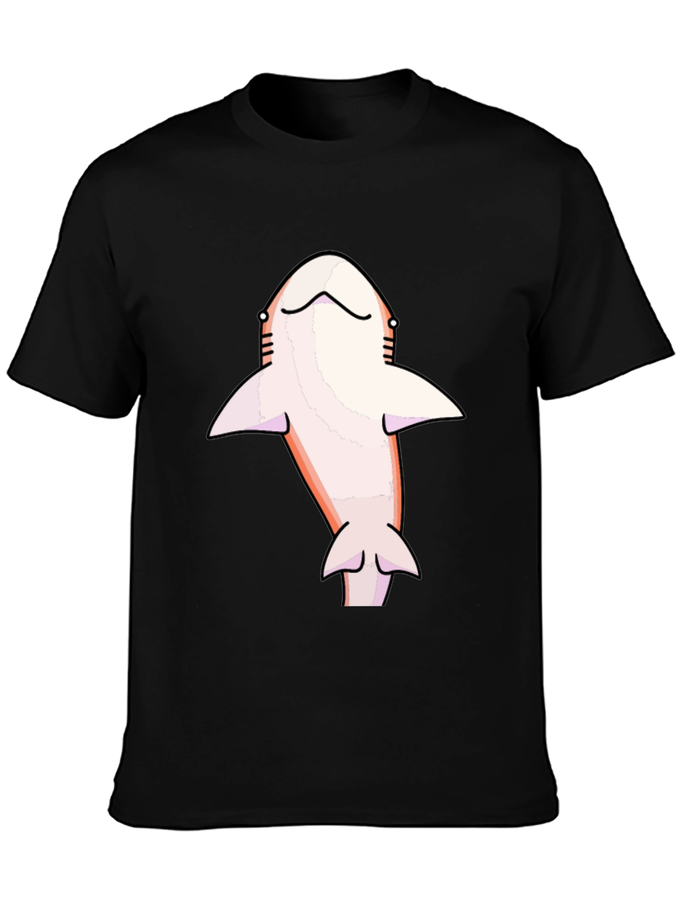 Shark Graphic Tee - Mens Black Cotton T-Shirt