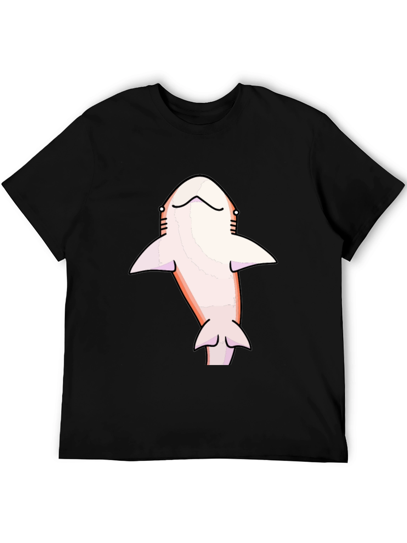 Shark Graphic Tee - Mens Black Cotton T-Shirt