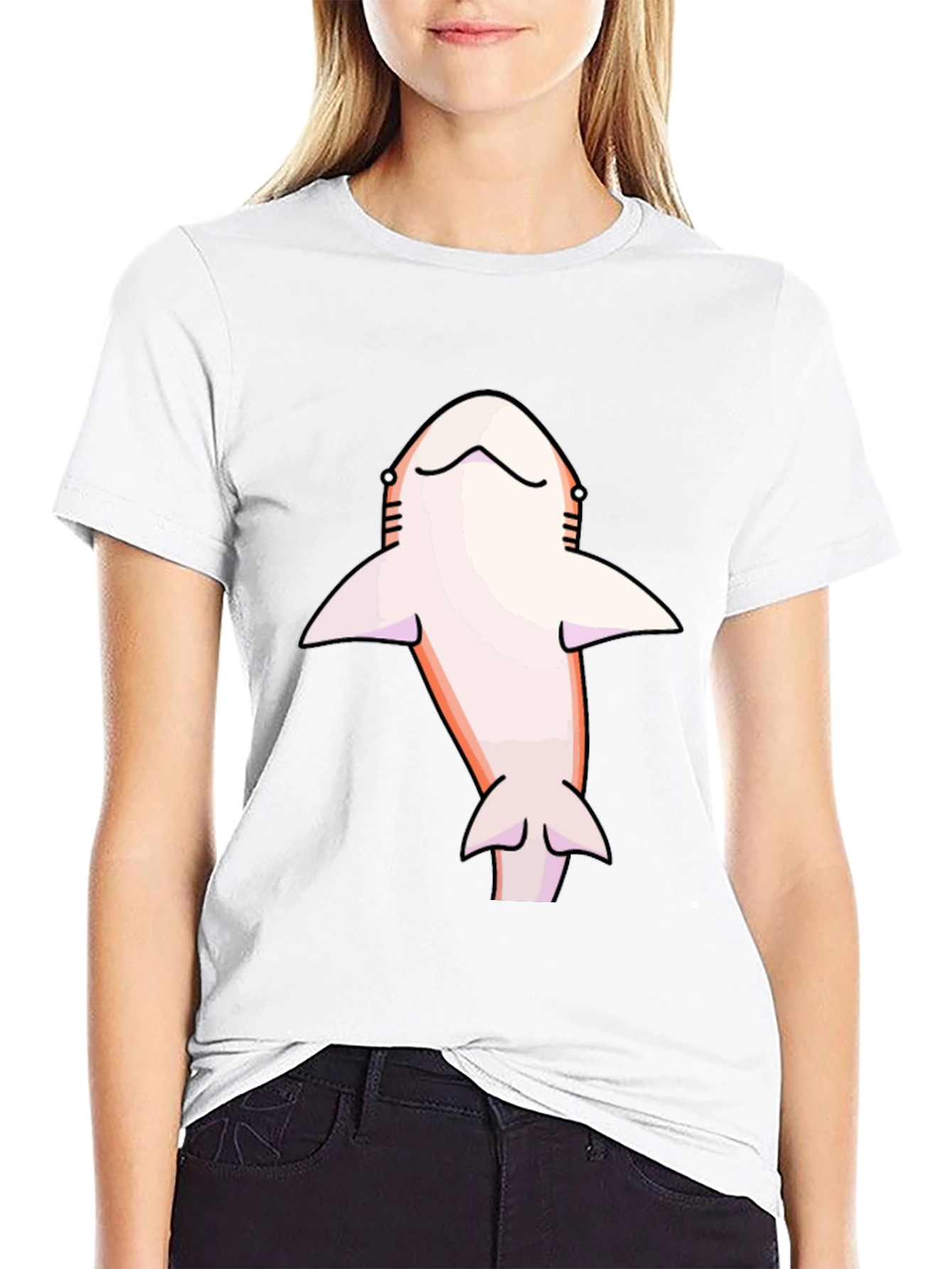 Shark Graphic Tee - Mens Black Cotton T-Shirt