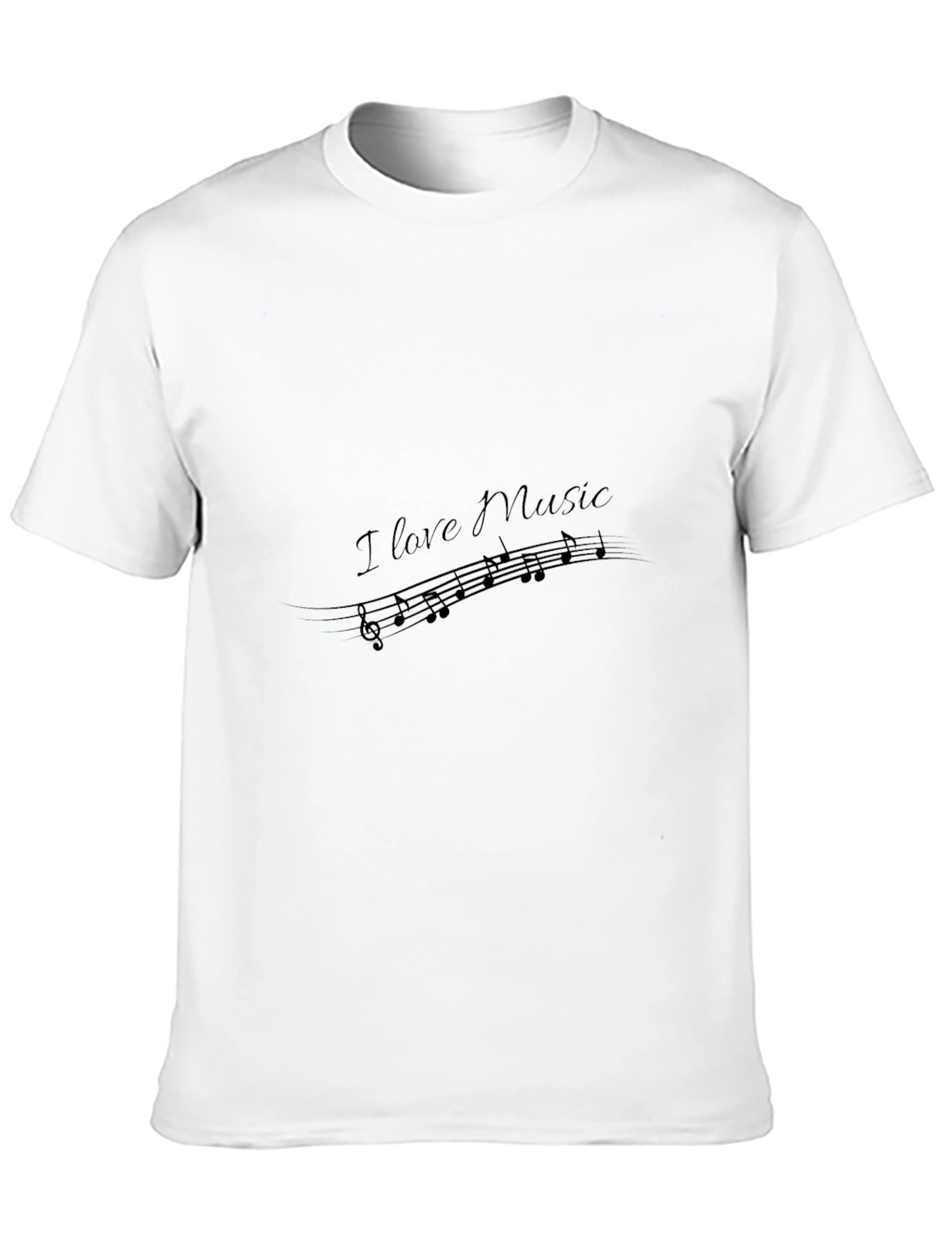 I Love Music Black T-Shirt