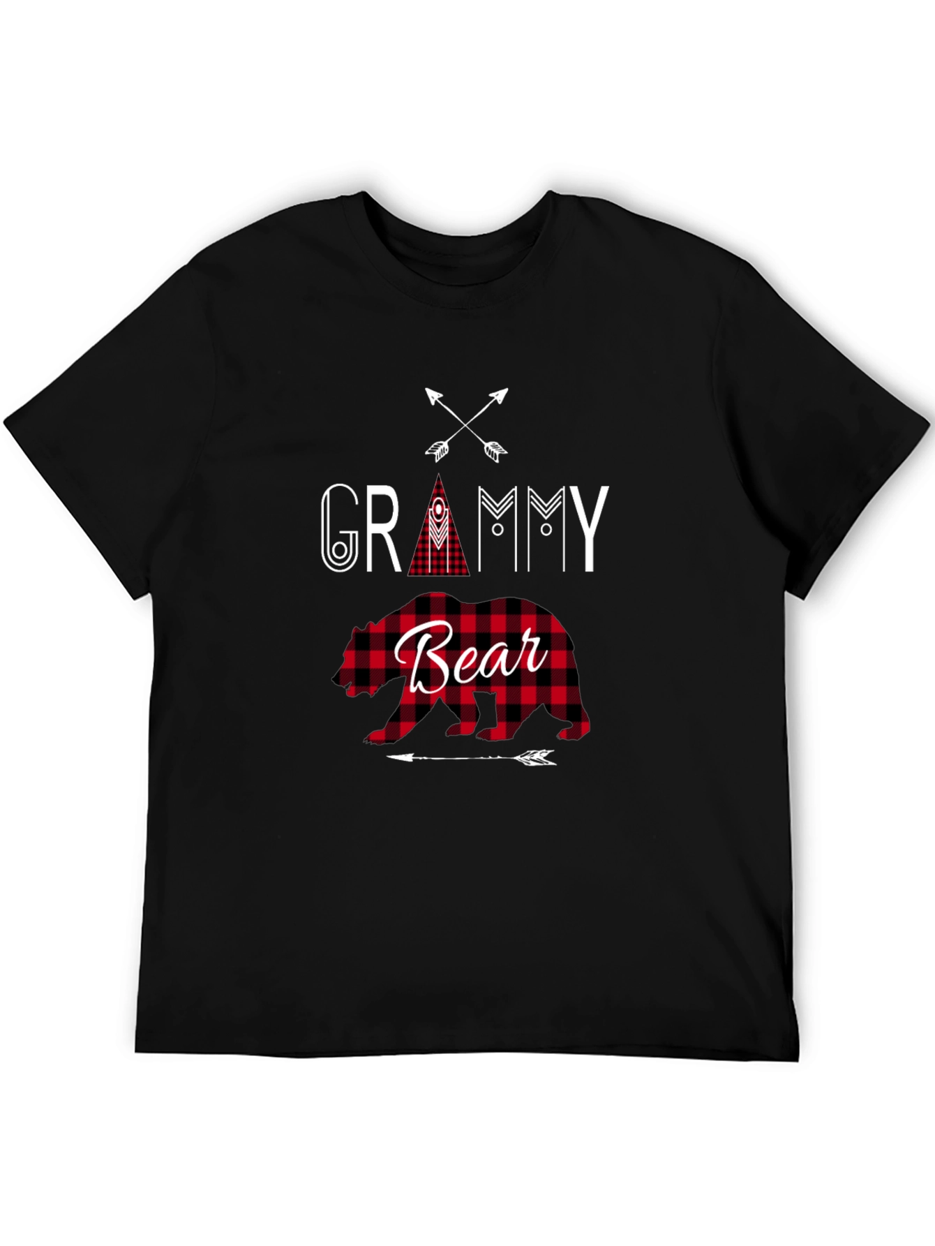 Grammy Bear Plaid Graphic Tee