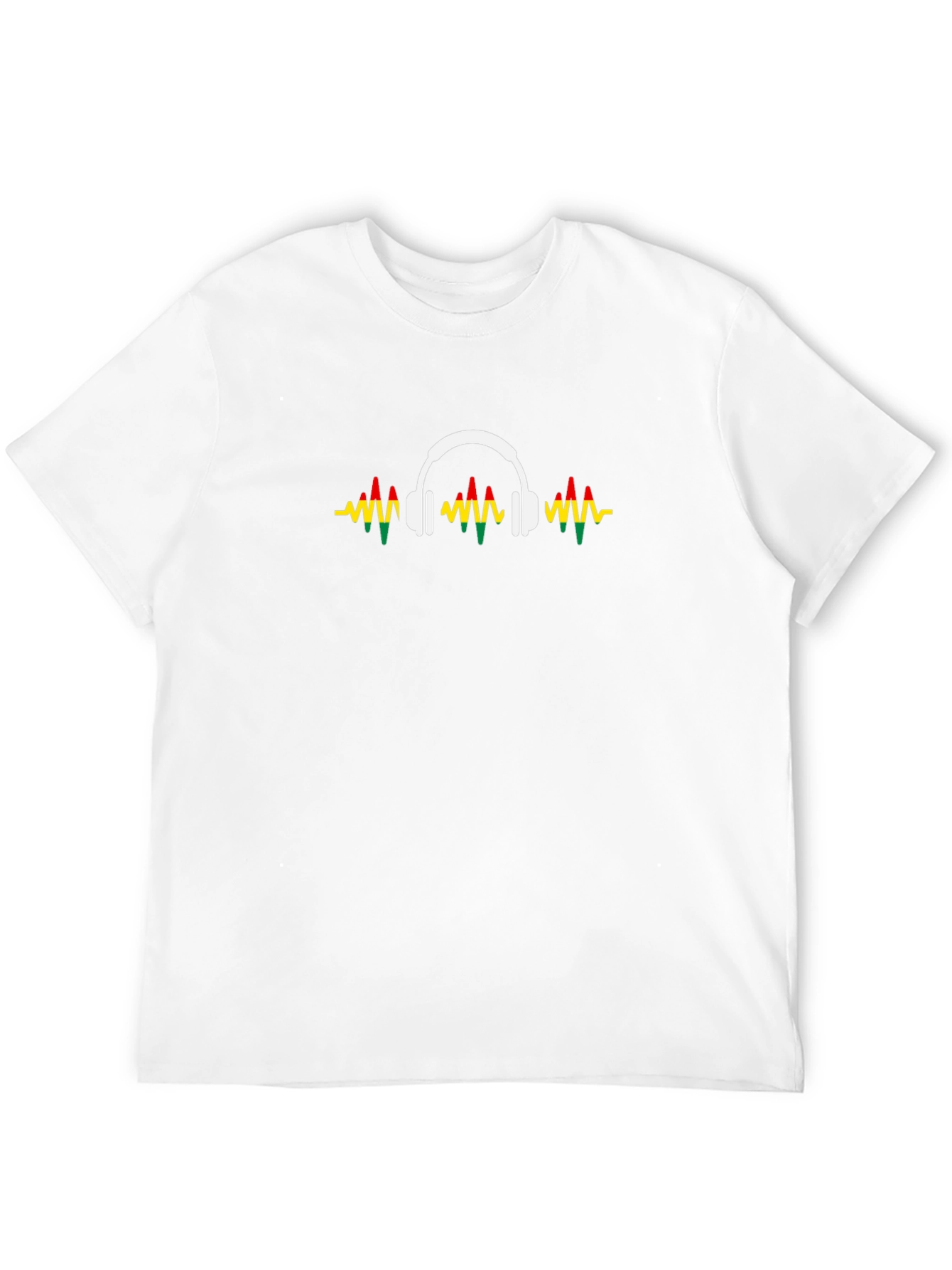 Rasta Headphones Graphic Tee - Black Cotton T-Shirt