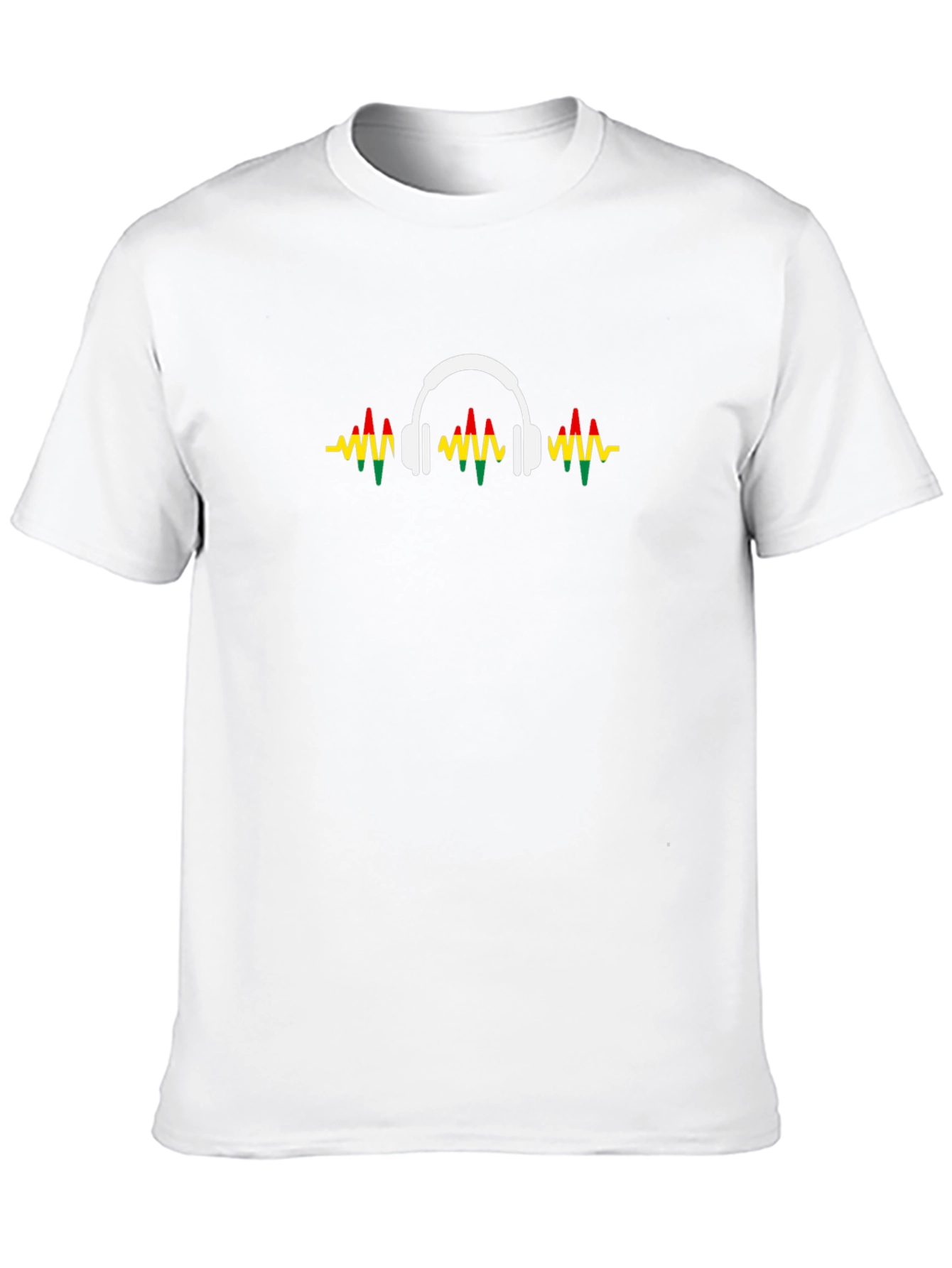 Rasta Headphones Graphic Tee - Black Cotton T-Shirt