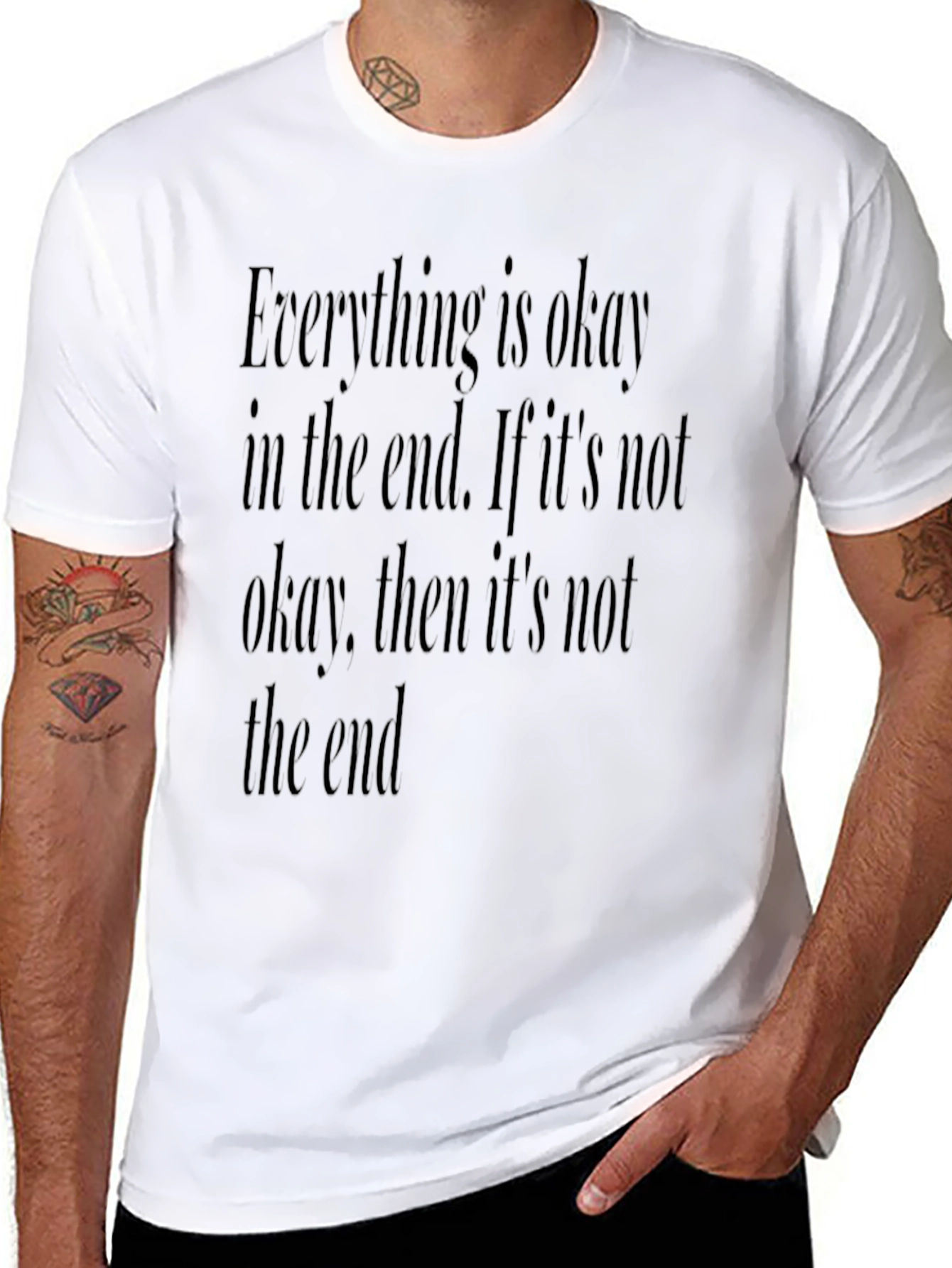 Everything is Okay Graphic Tee - Black