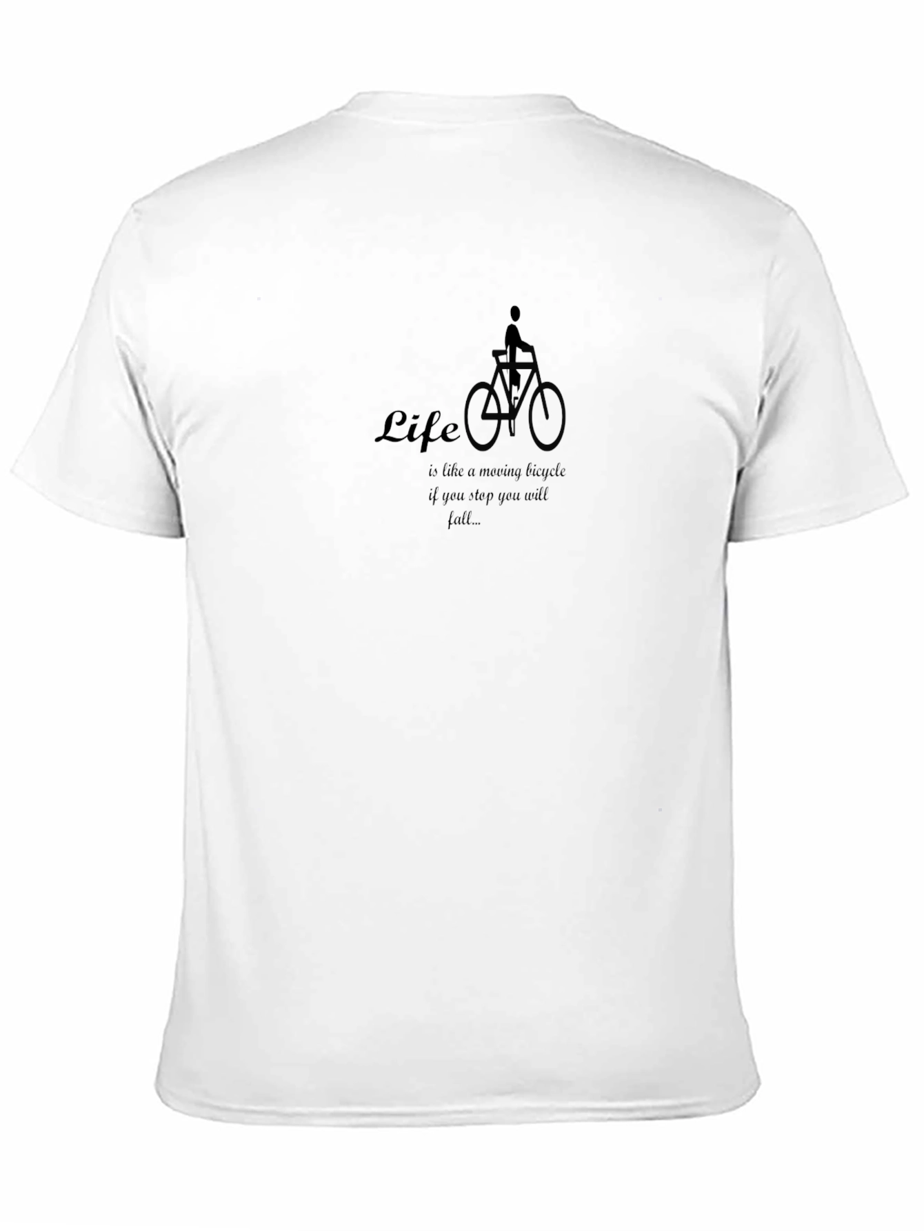 Life is Like Riding Bicycle Black T-Shirt