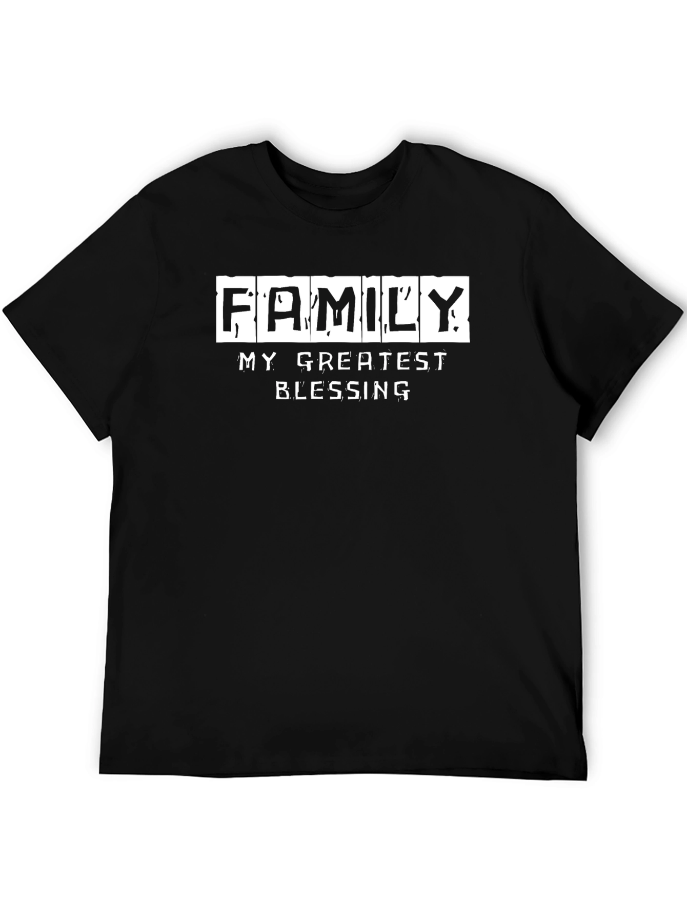 Family is My Greatest Blessing Black T-Shirt