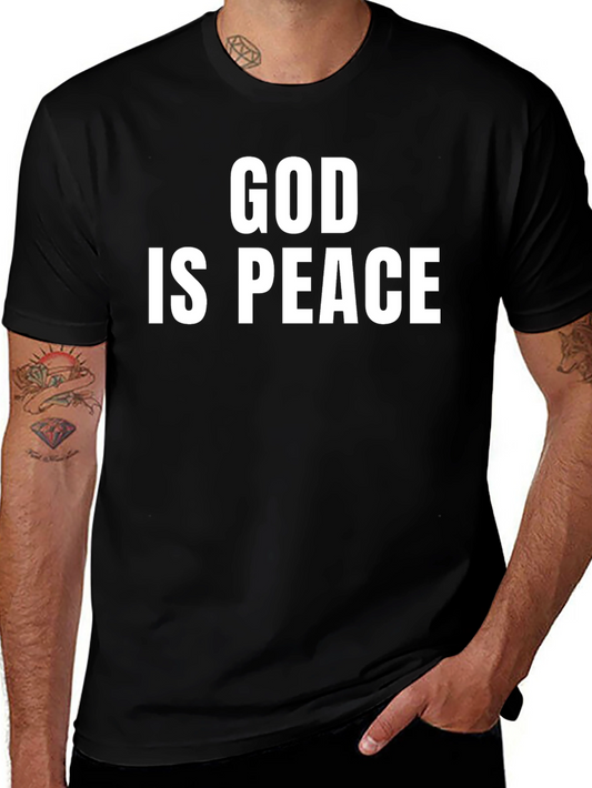 God Is Peace Graphic T-Shirt - Black