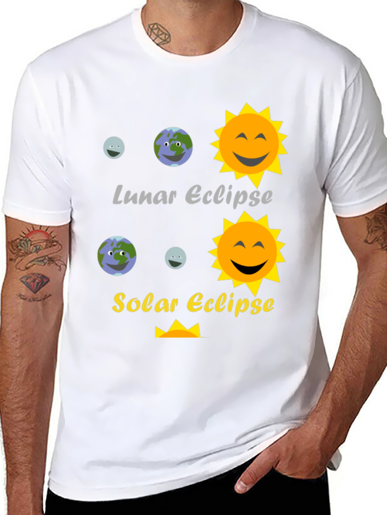 Lunar and Solar Eclipse Graphic Tee - Astronomy T-Shirt