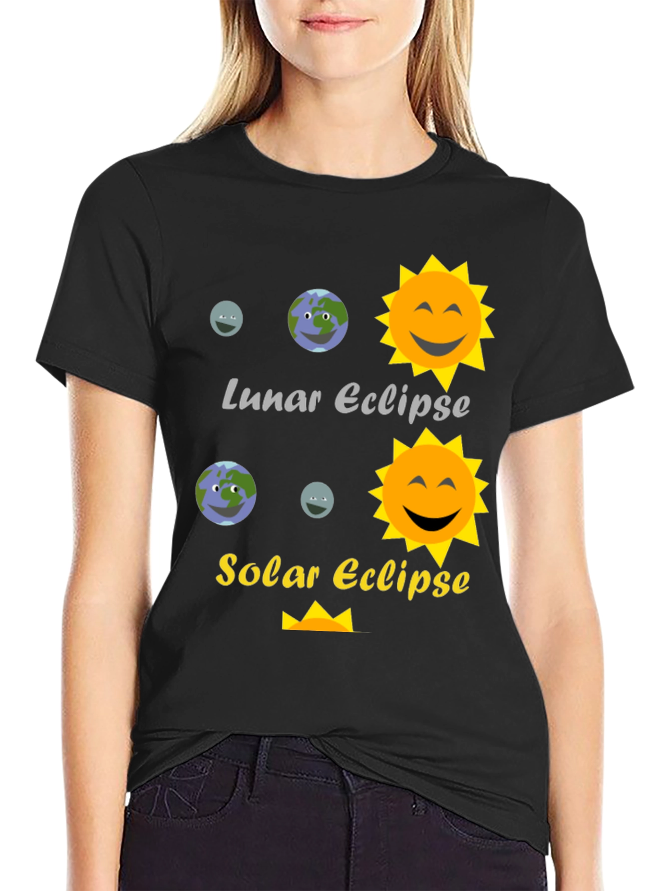 Lunar and Solar Eclipse Graphic Tee - Astronomy T-Shirt