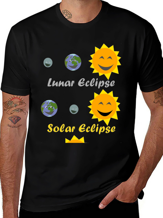 Lunar and Solar Eclipse Graphic Tee - Astronomy T-Shirt