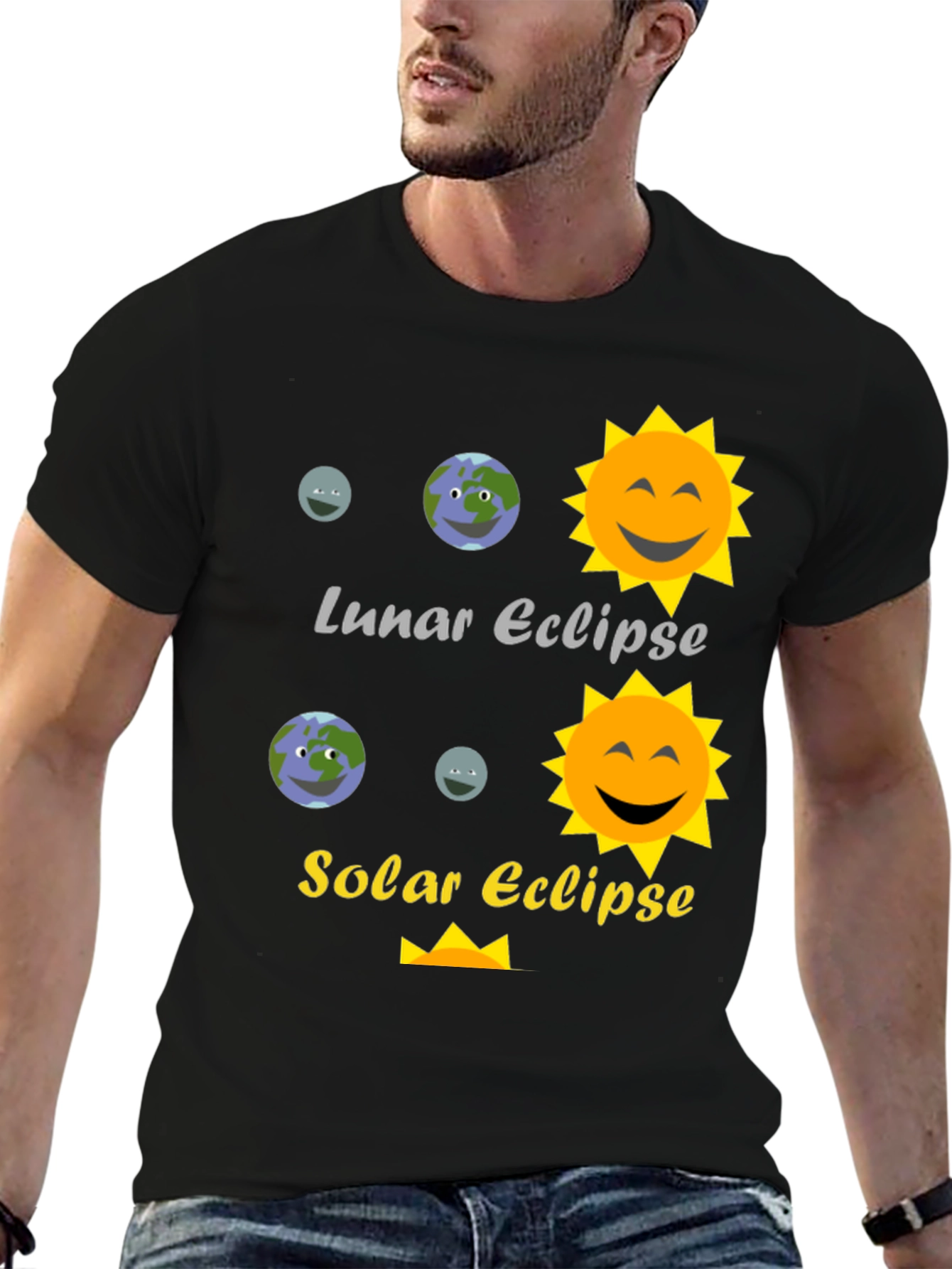 Lunar and Solar Eclipse Graphic Tee - Astronomy T-Shirt