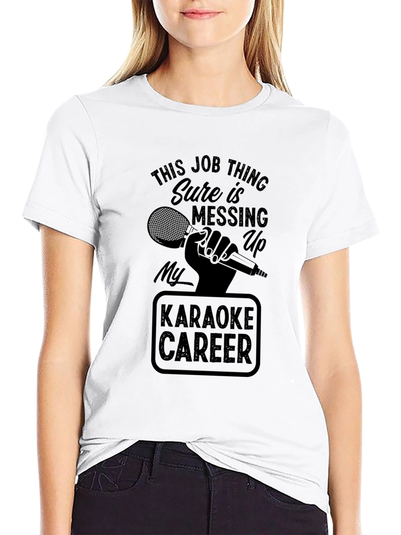Karaoke Career T-Shirt - Funny Job Interference Tee