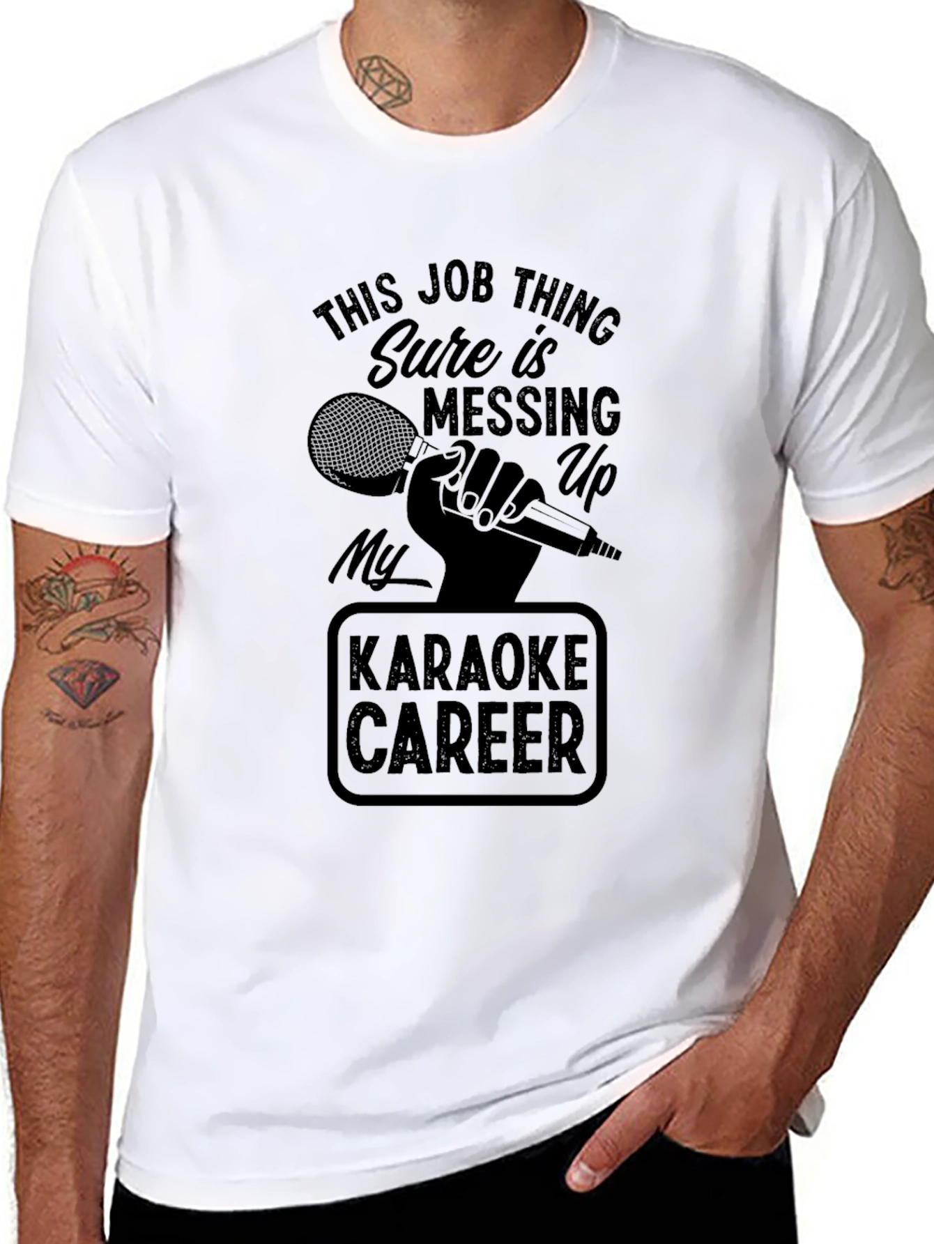 Karaoke Career T-Shirt - Funny Job Interference Tee