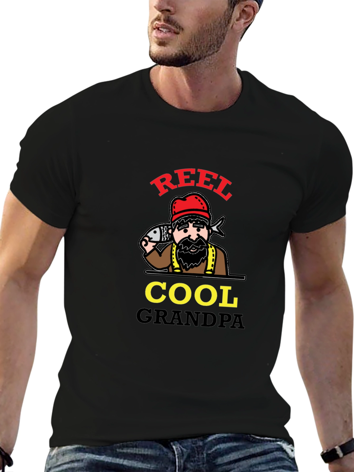 Reel Cool Grandpa T-Shirt - Fishing Lover Tee