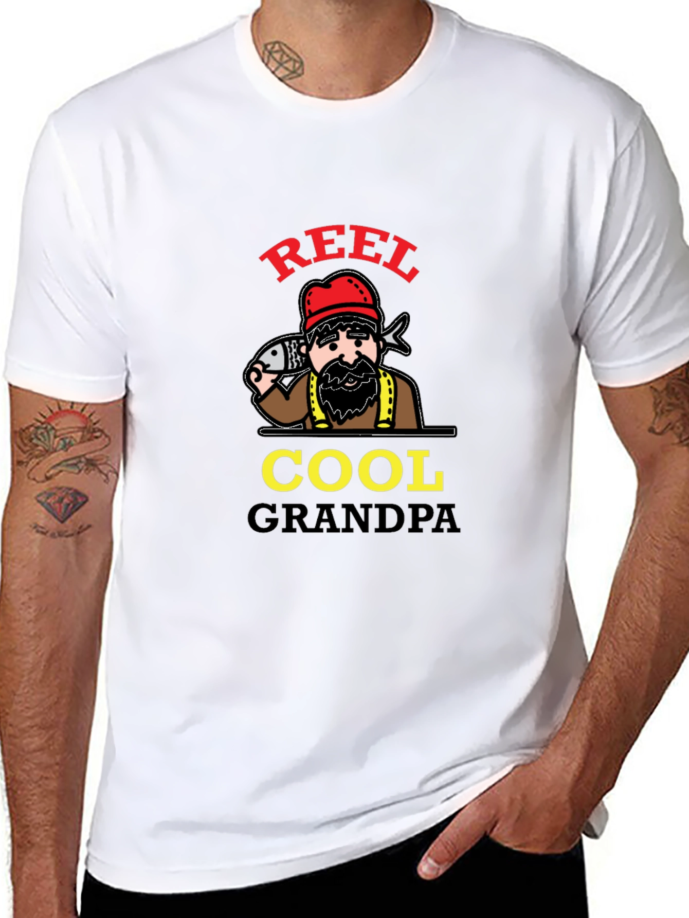 Reel Cool Grandpa T-Shirt - Fishing Lover Tee