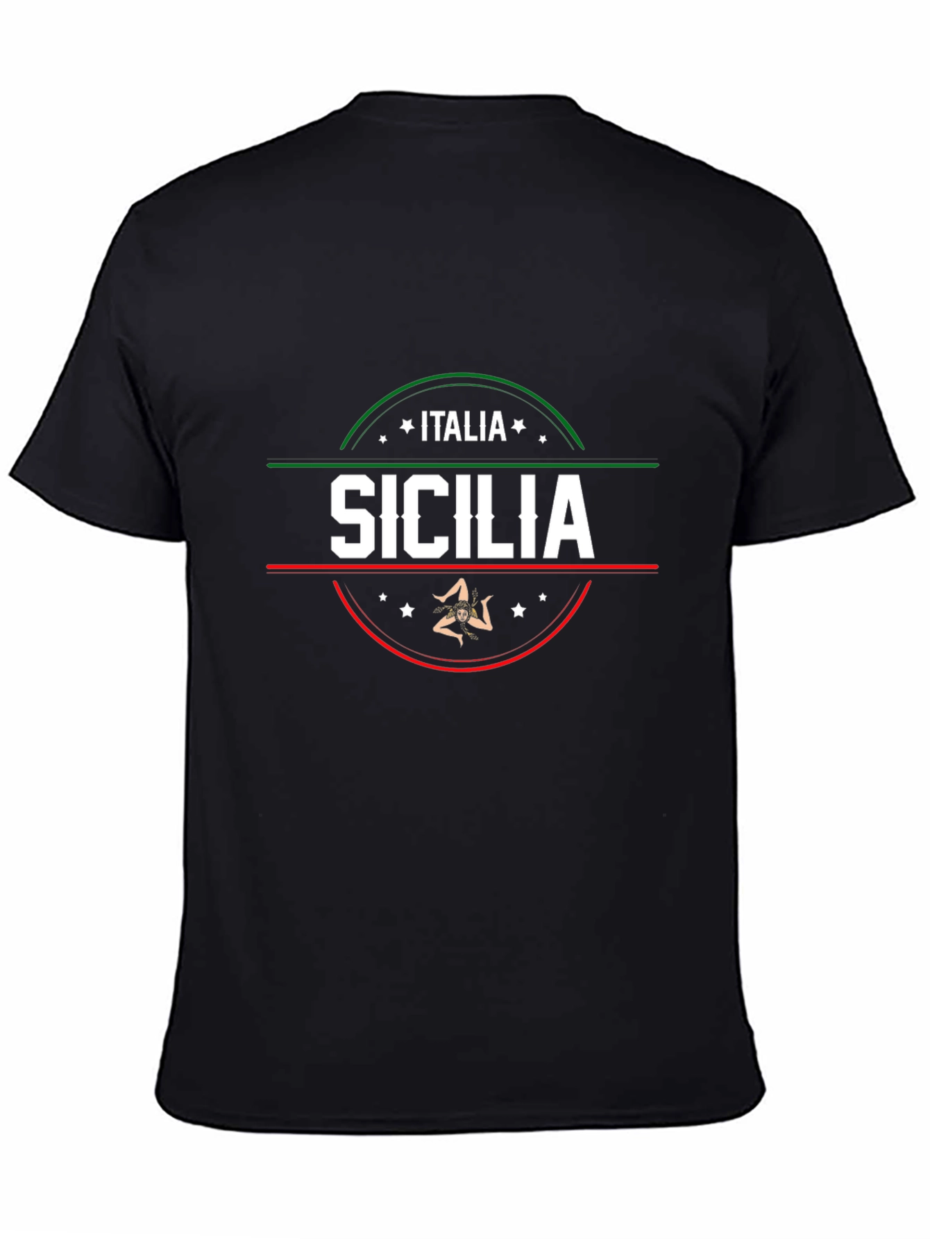 Sicilia Italia Black T-Shirt