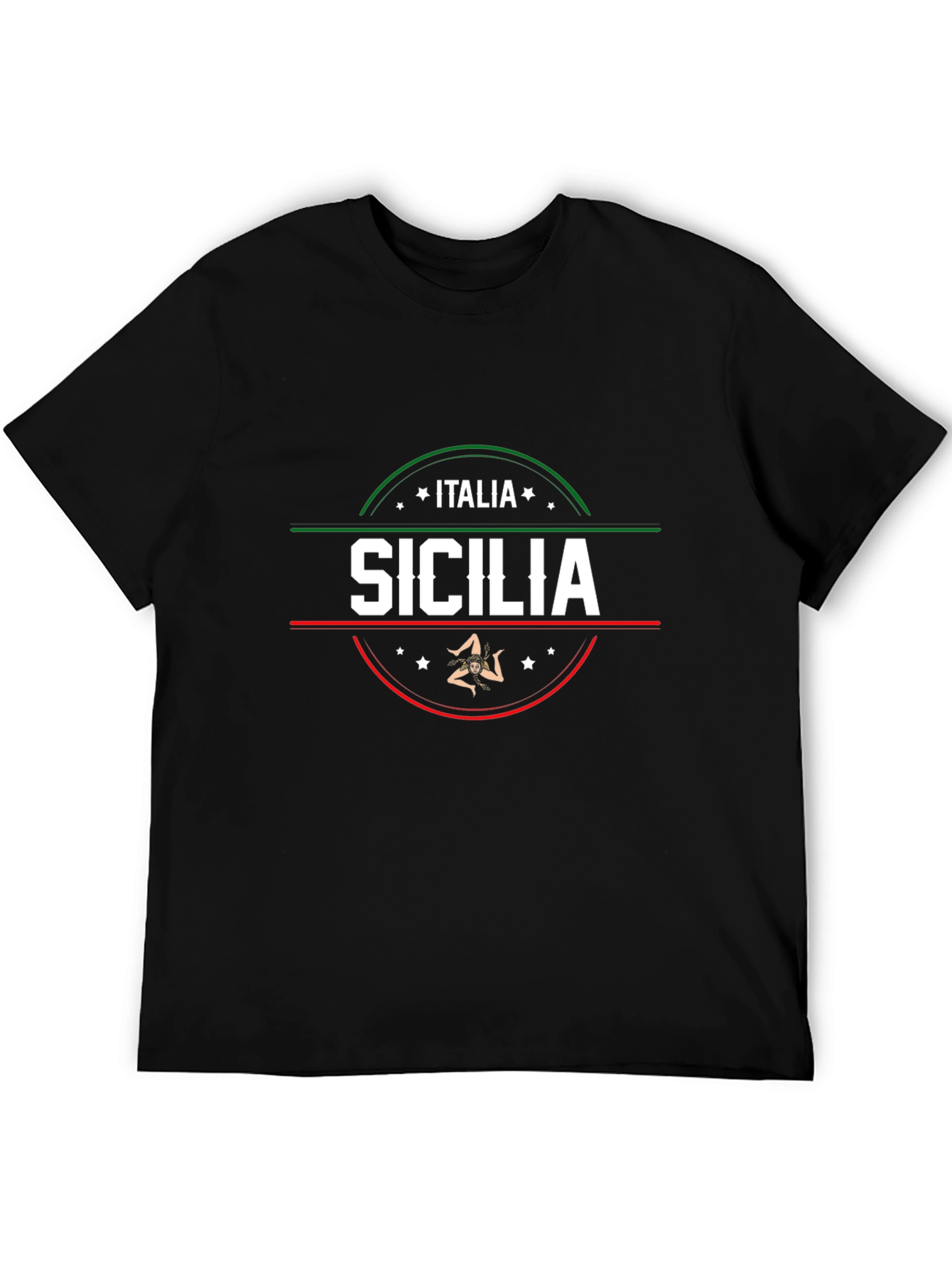 Sicilia Italia Black T-Shirt