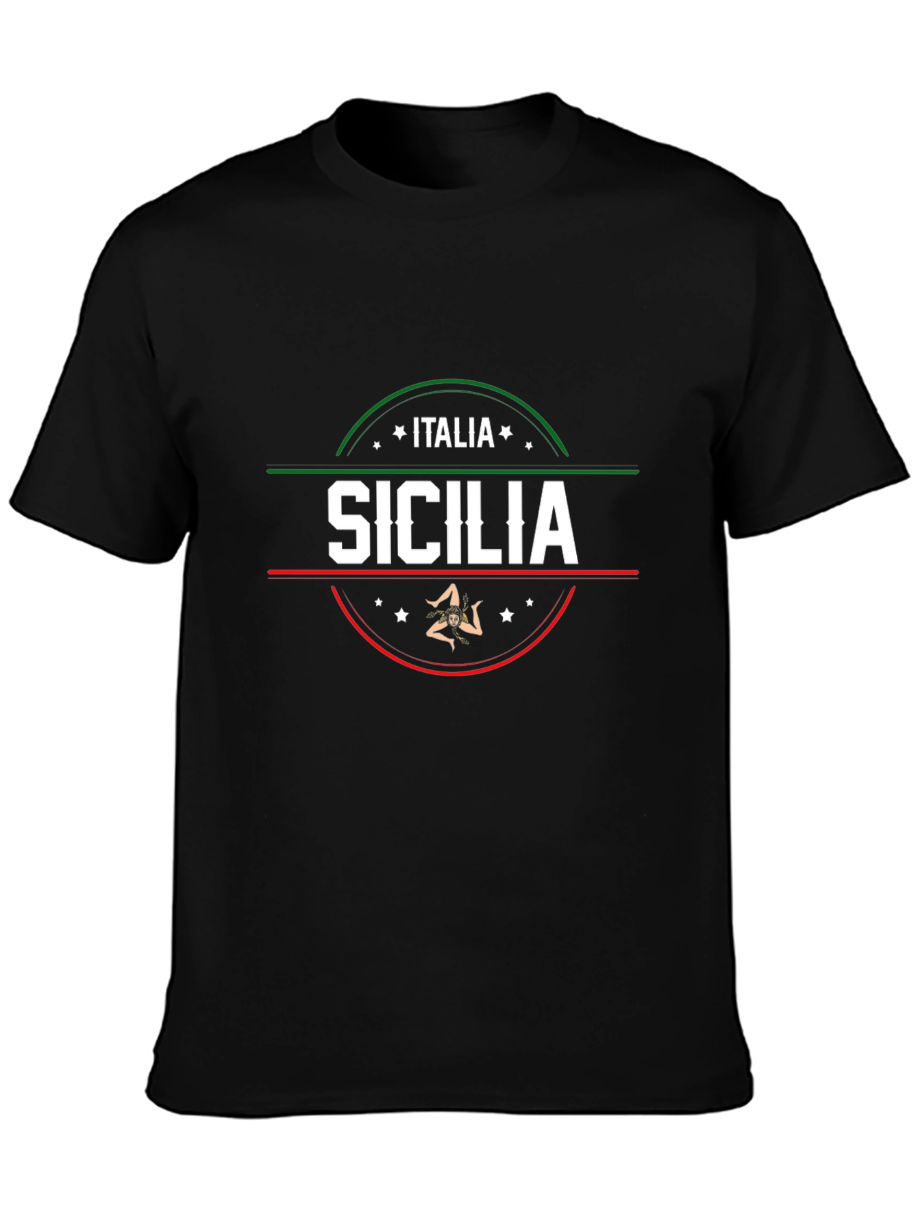 Sicilia Italia Black T-Shirt