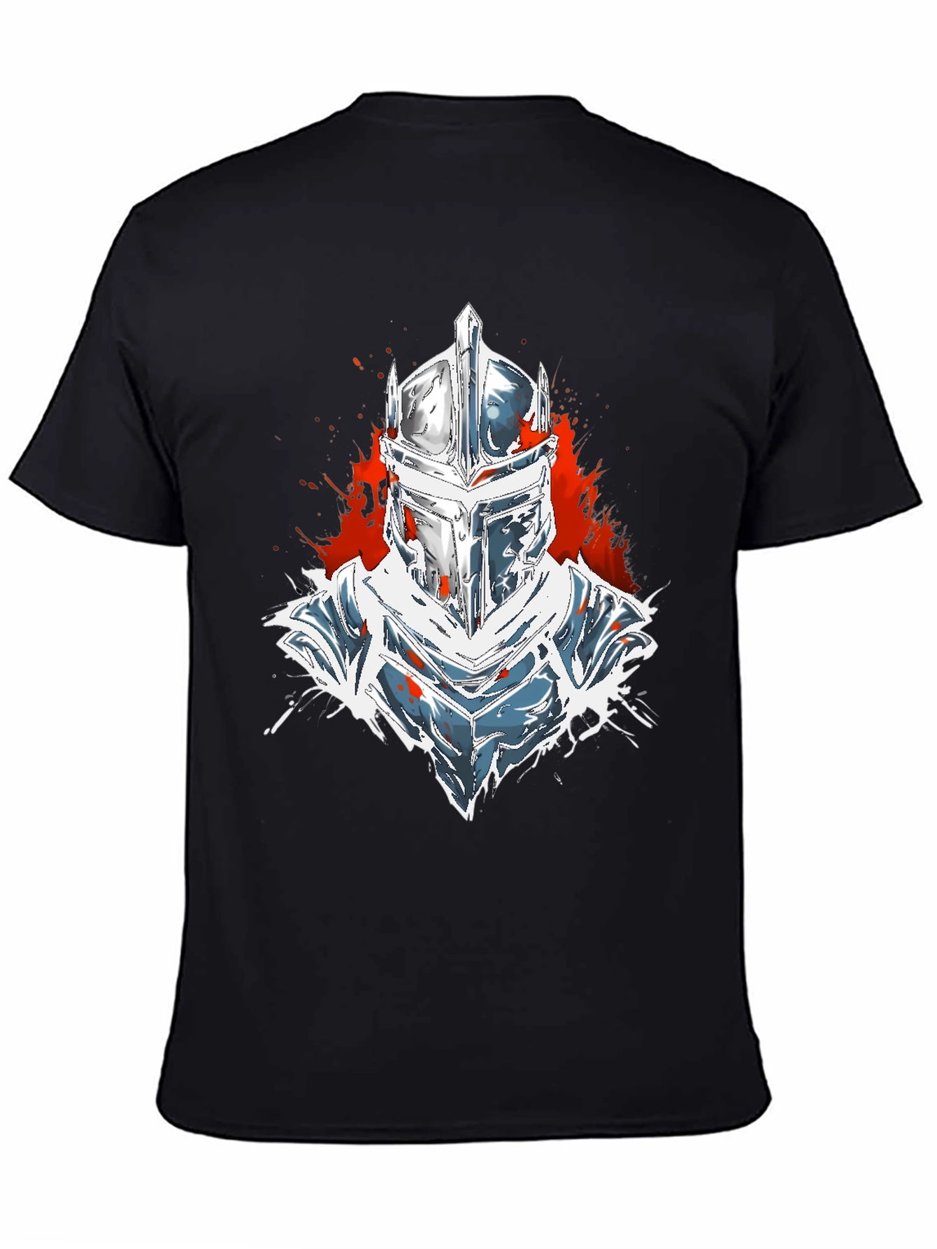 Knight Helmet Graphic Black T-Shirt